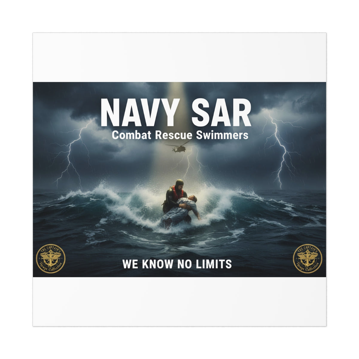 Navy SAR Combat Rescue Swimmers Poster — "We Know No Limits"
