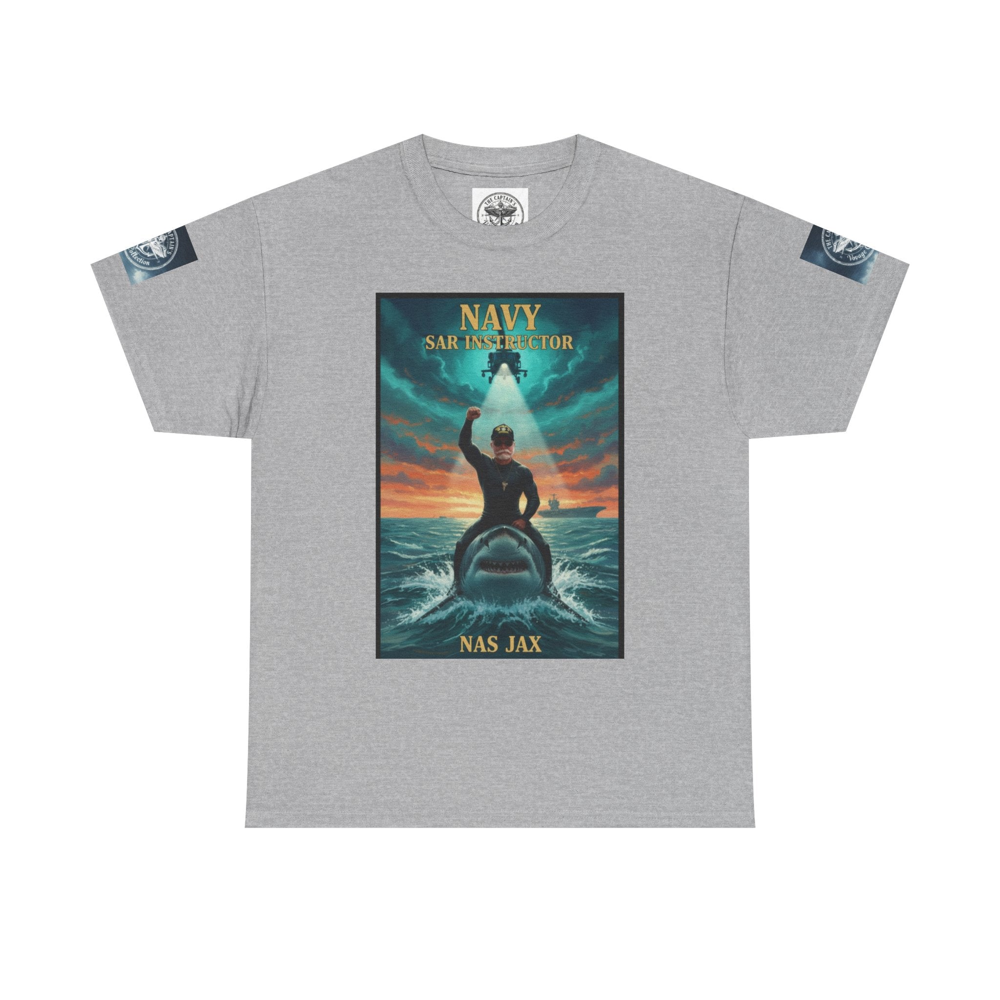 Navy Search & Rescue Graphic Tee — SAR Helicopter Rescue Scene