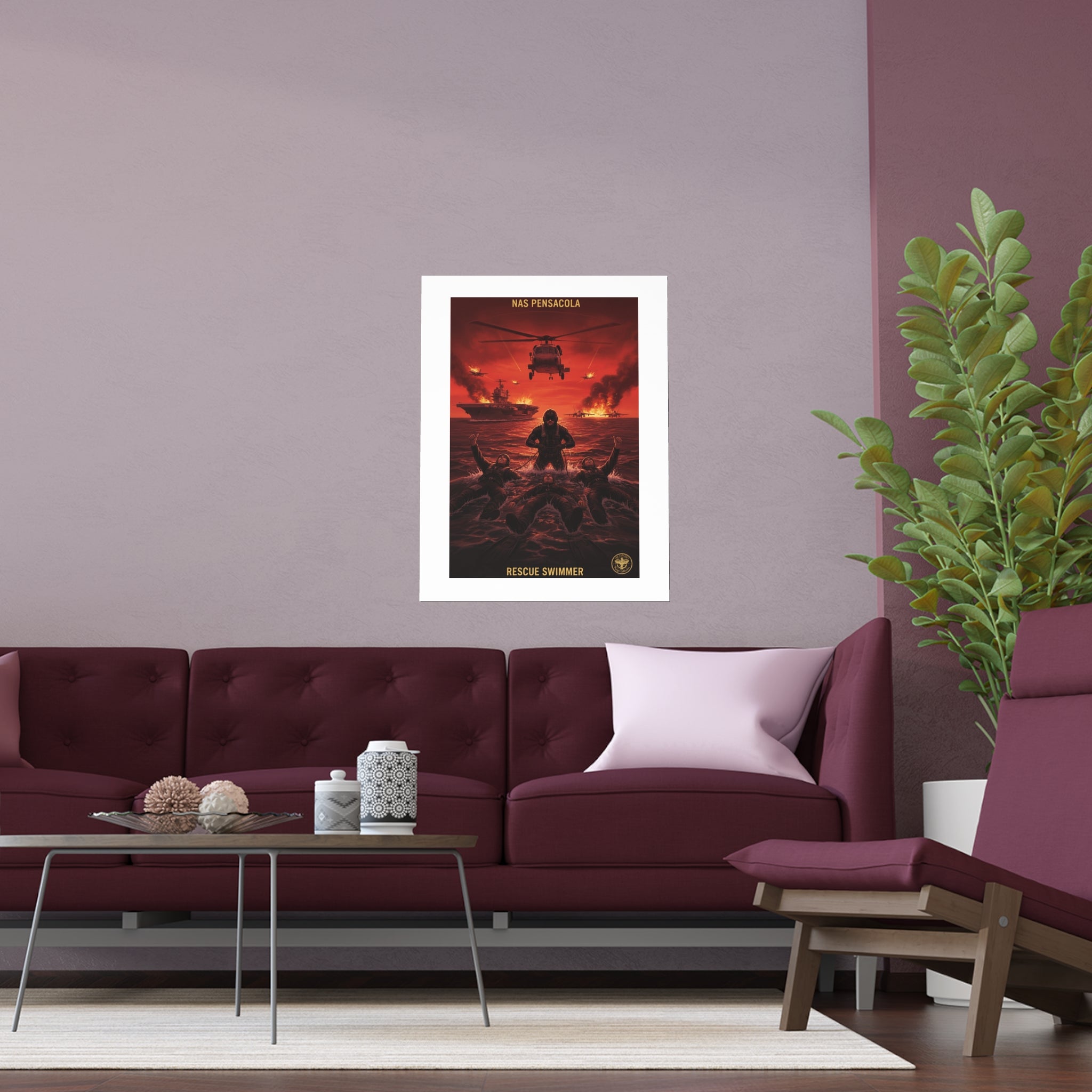 Rescue Swimmer Silk Poster — NAS Pensacola Military Print