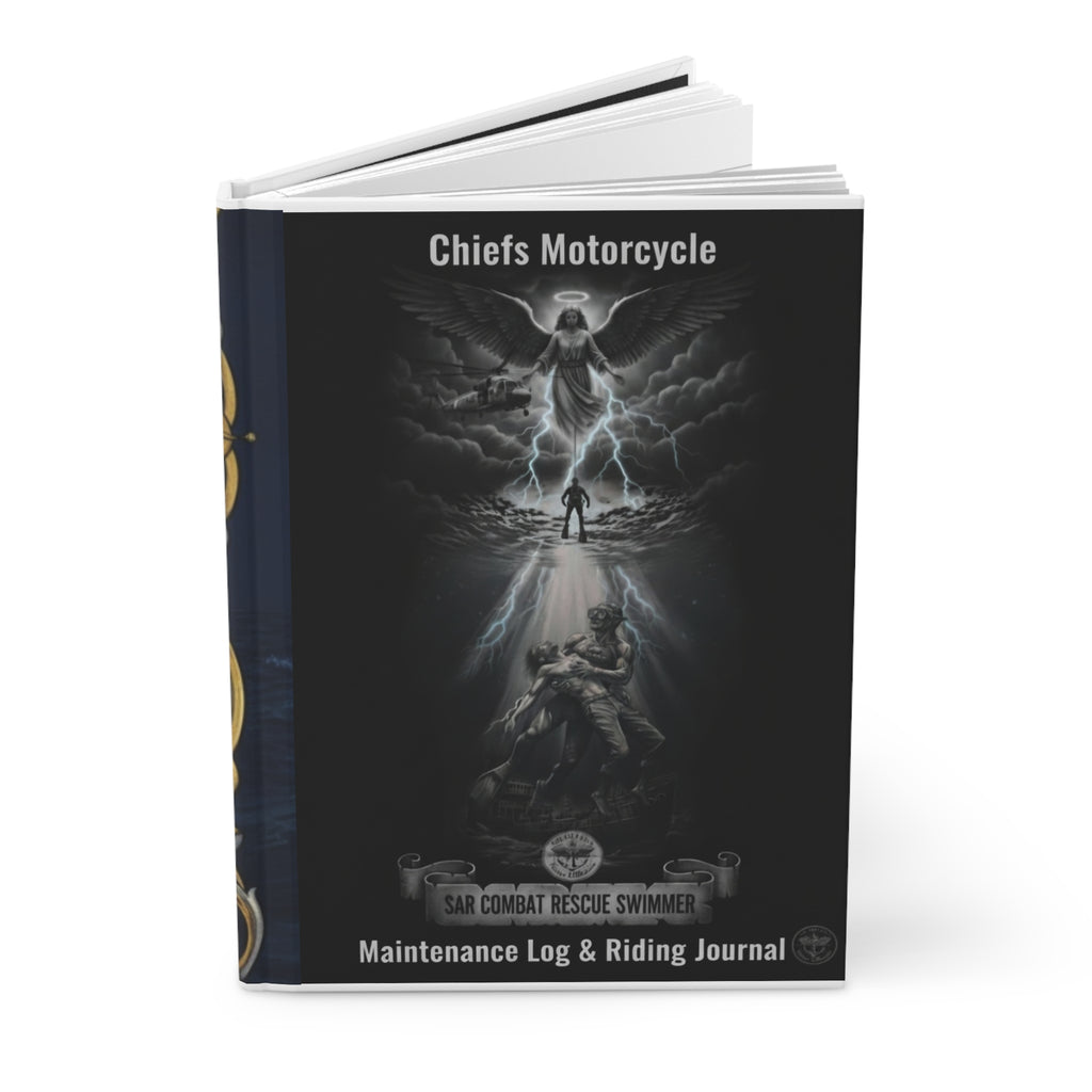 Maintenance Log & Riding Journal — Chiefs Motorcycle SAR Combat Rescue Swimmer Hardcover Journal