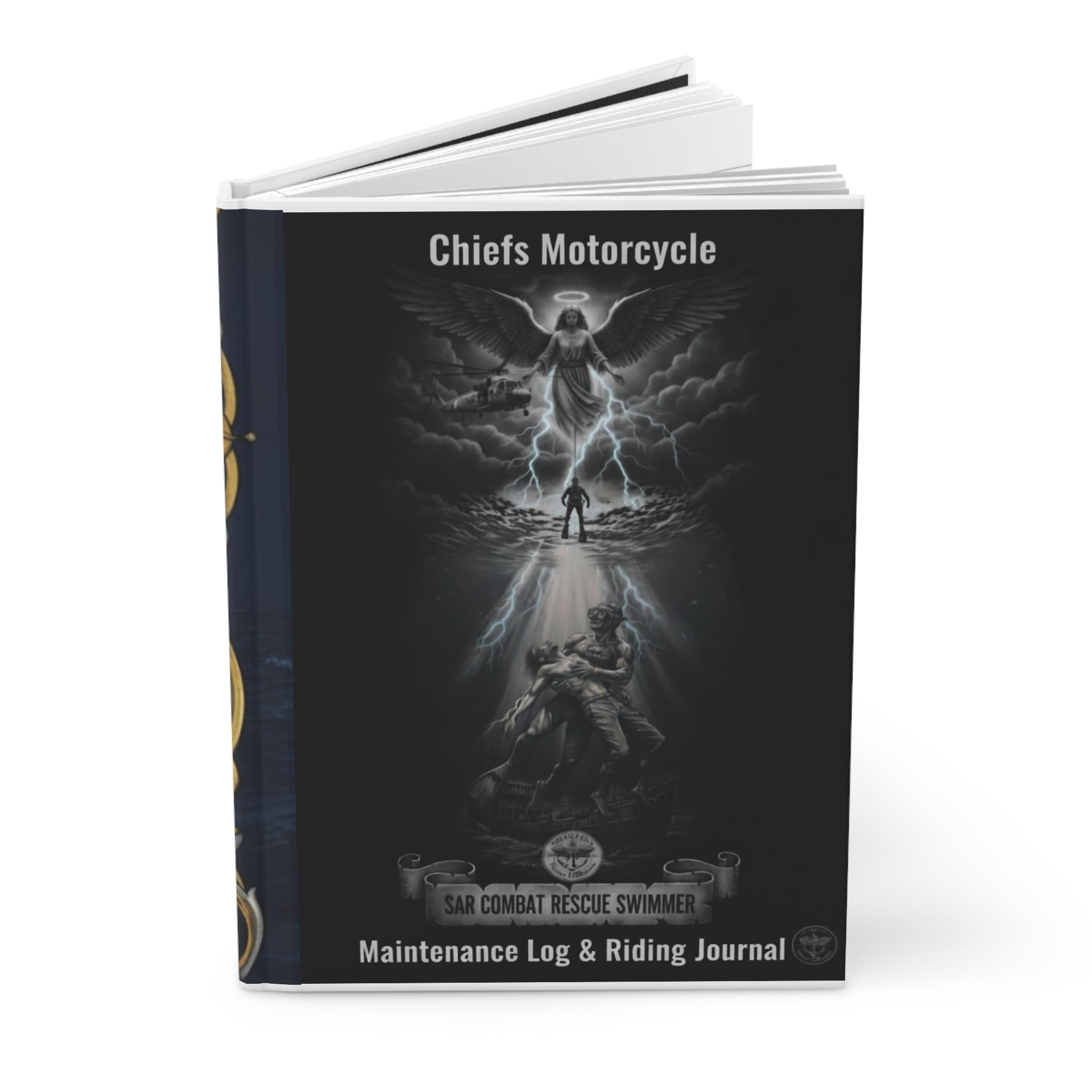 Maintenance Log & Riding Journal — Chiefs Motorcycle SAR Combat Rescue Swimmer Hardcover Journal