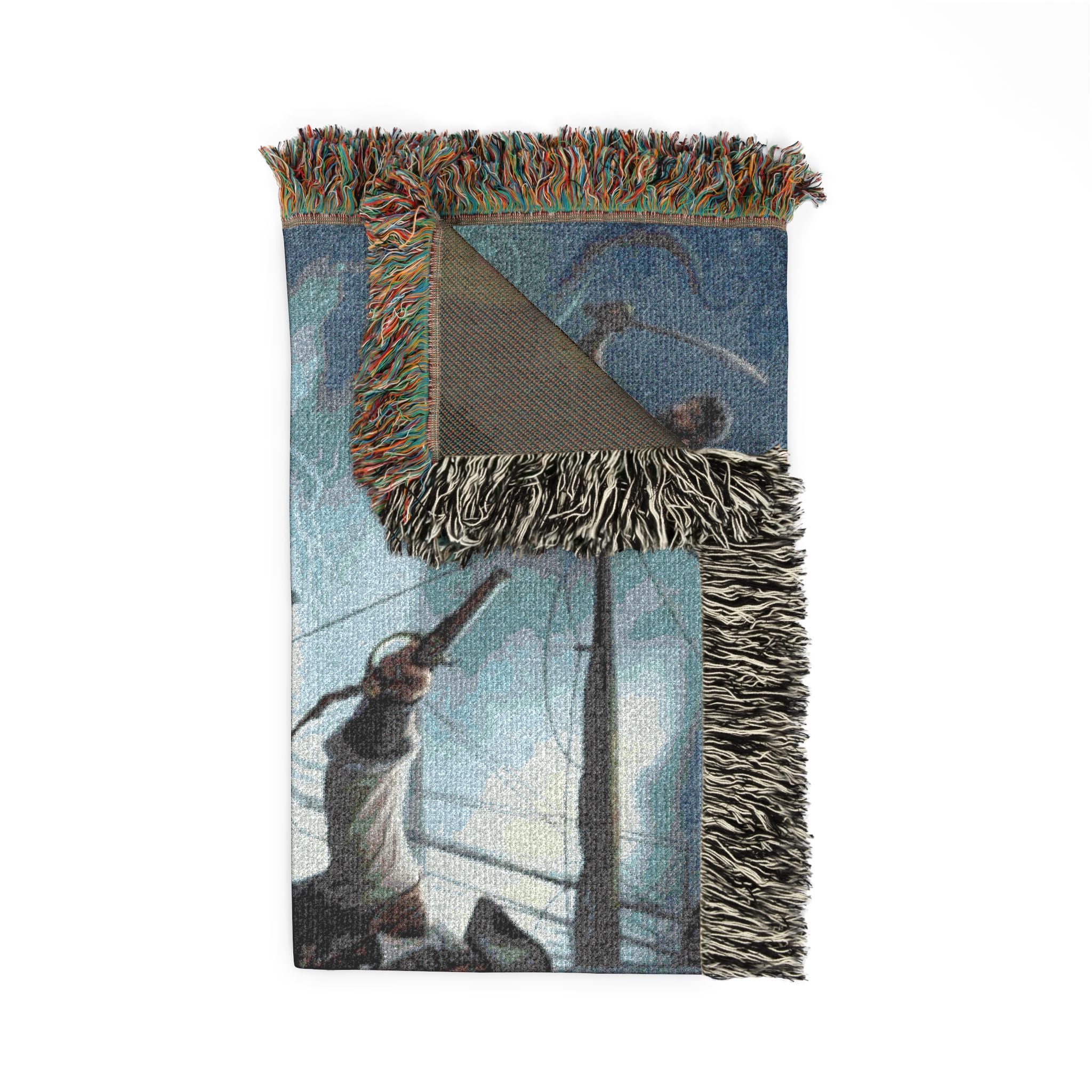 Pirate Captain Woven Blanket — Nautical Adventure Throw for Fans