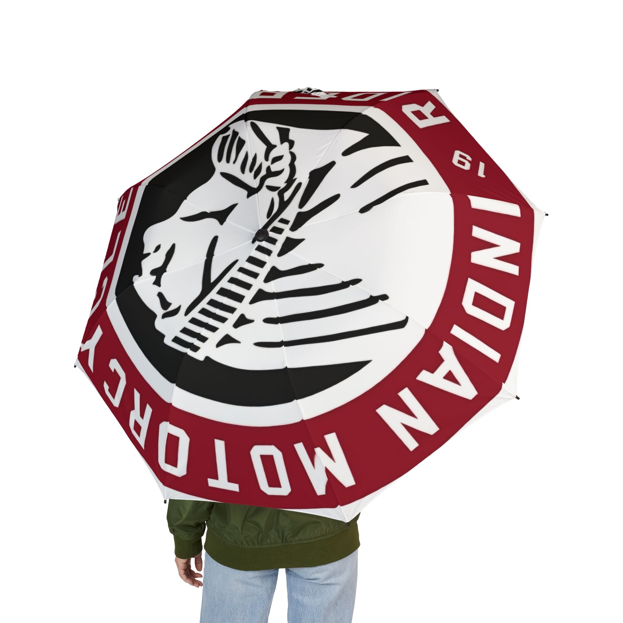 Motorcycle Club Logo Foldable Umbrella — Semi-Automatic Compact Rain Cover