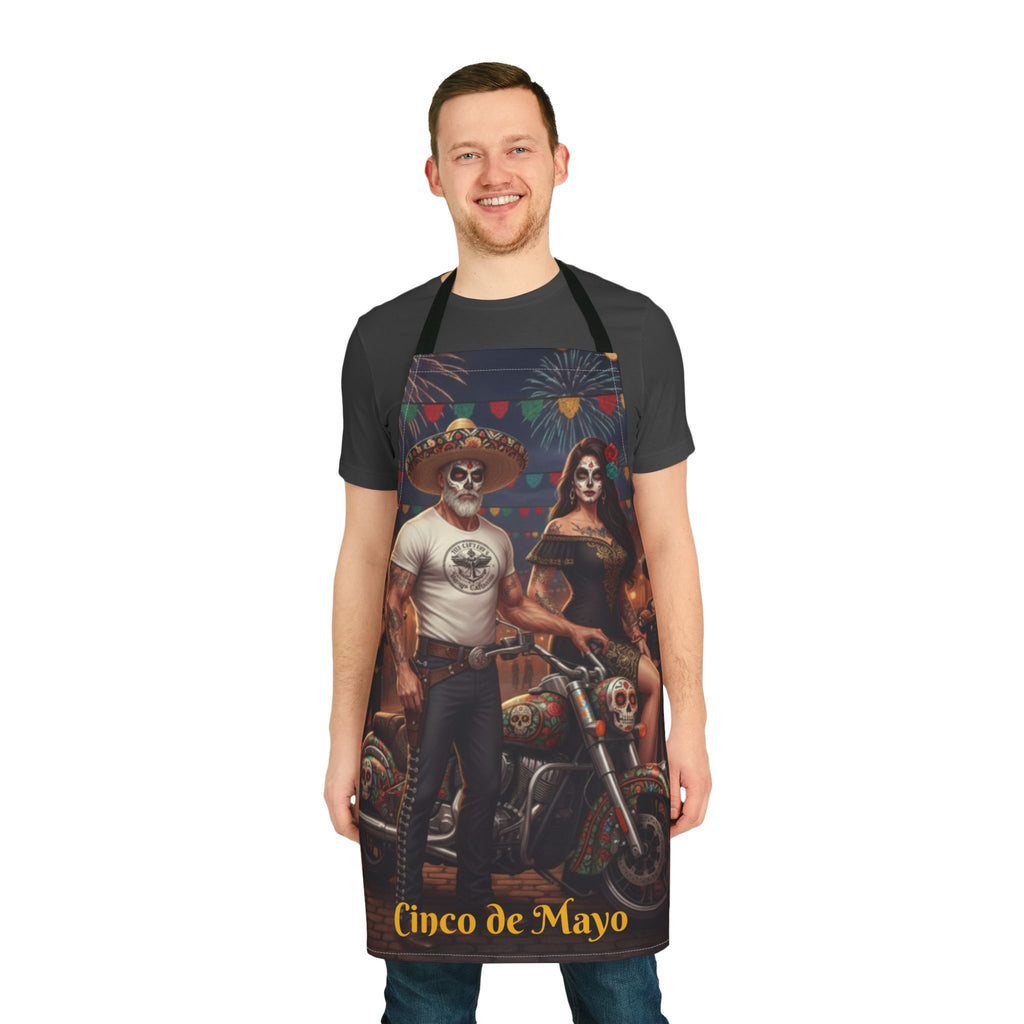 Cinco de Mayo Day of the Dead Motorcycle Apron