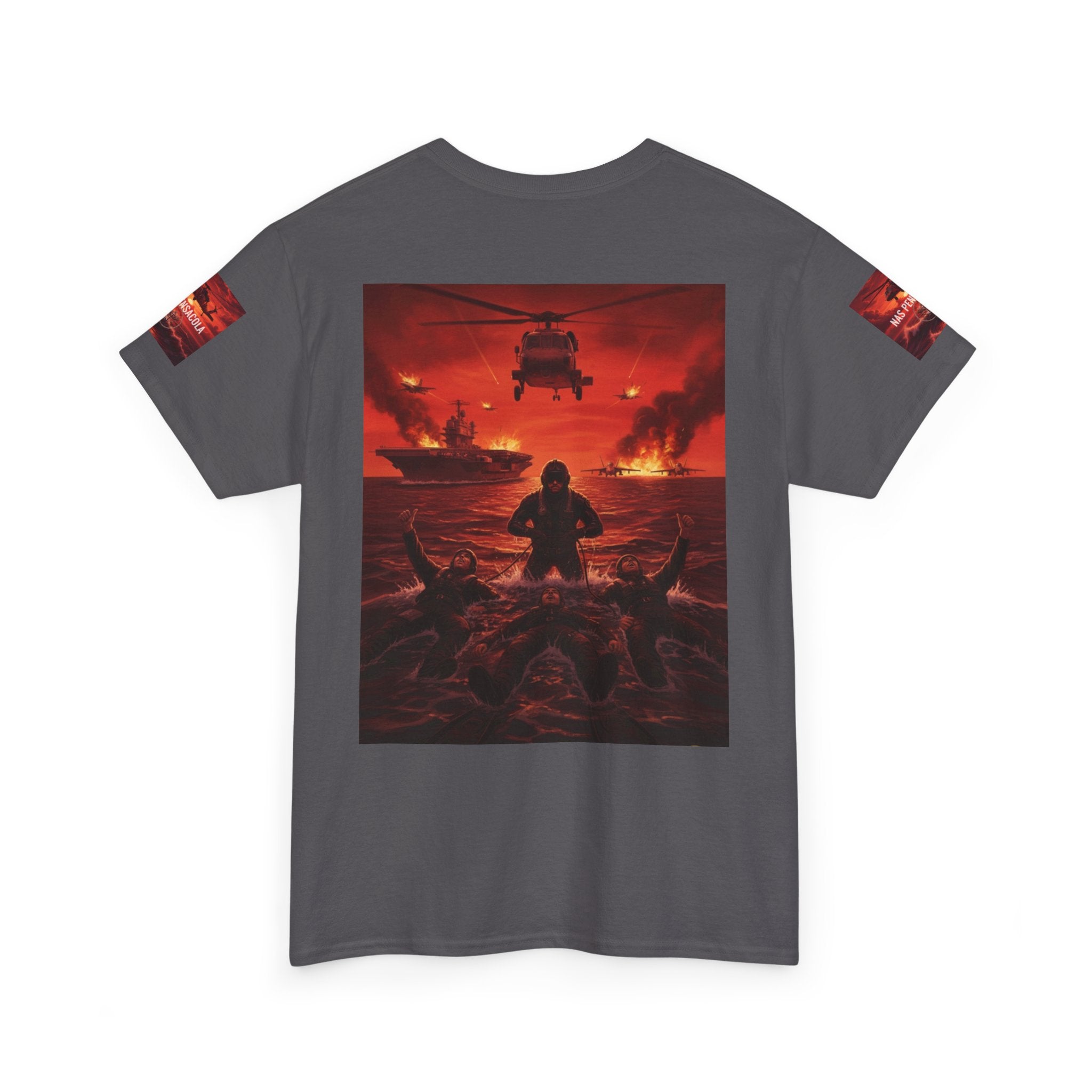 Rescue Swimmer Graphic Tee — NAS Pensacola Military Helicopter Design