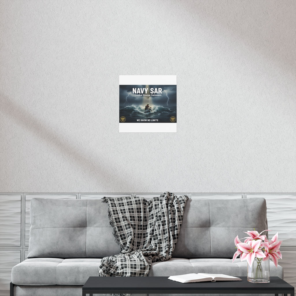 Navy SAR Combat Rescue Swimmers Poster — "We Know No Limits"
