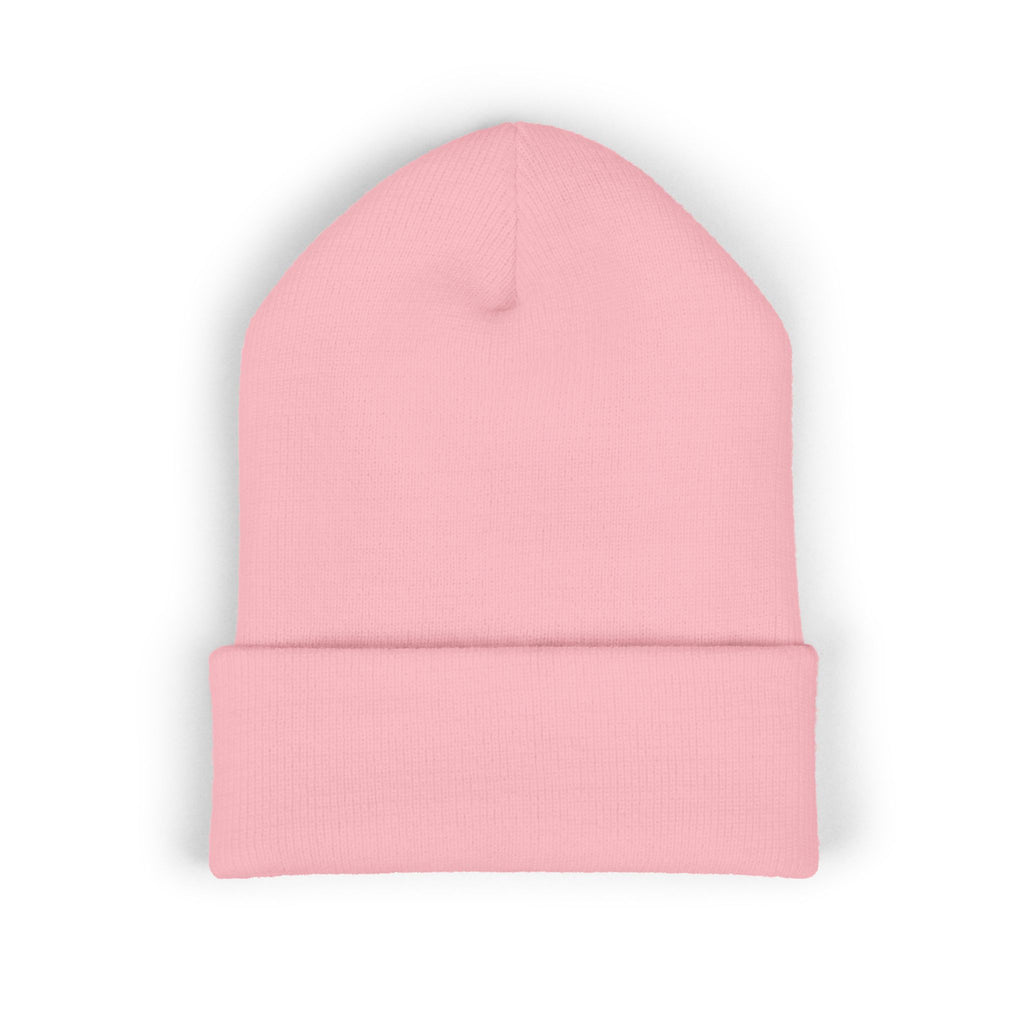 Retro Cassette Embroidered Beanie — Vintage Music Knit Hat