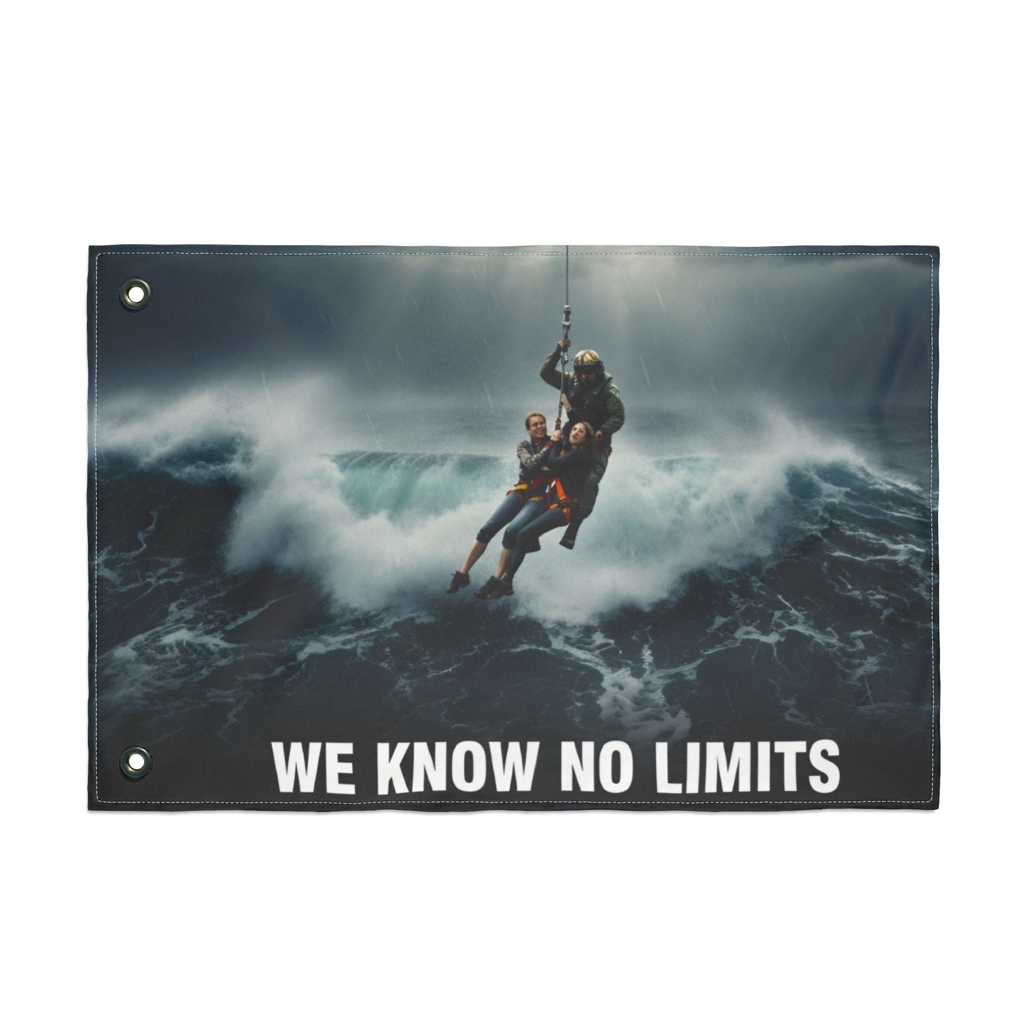 Double-Sided Flag — We Know No Limits Rescue Helicopter Design