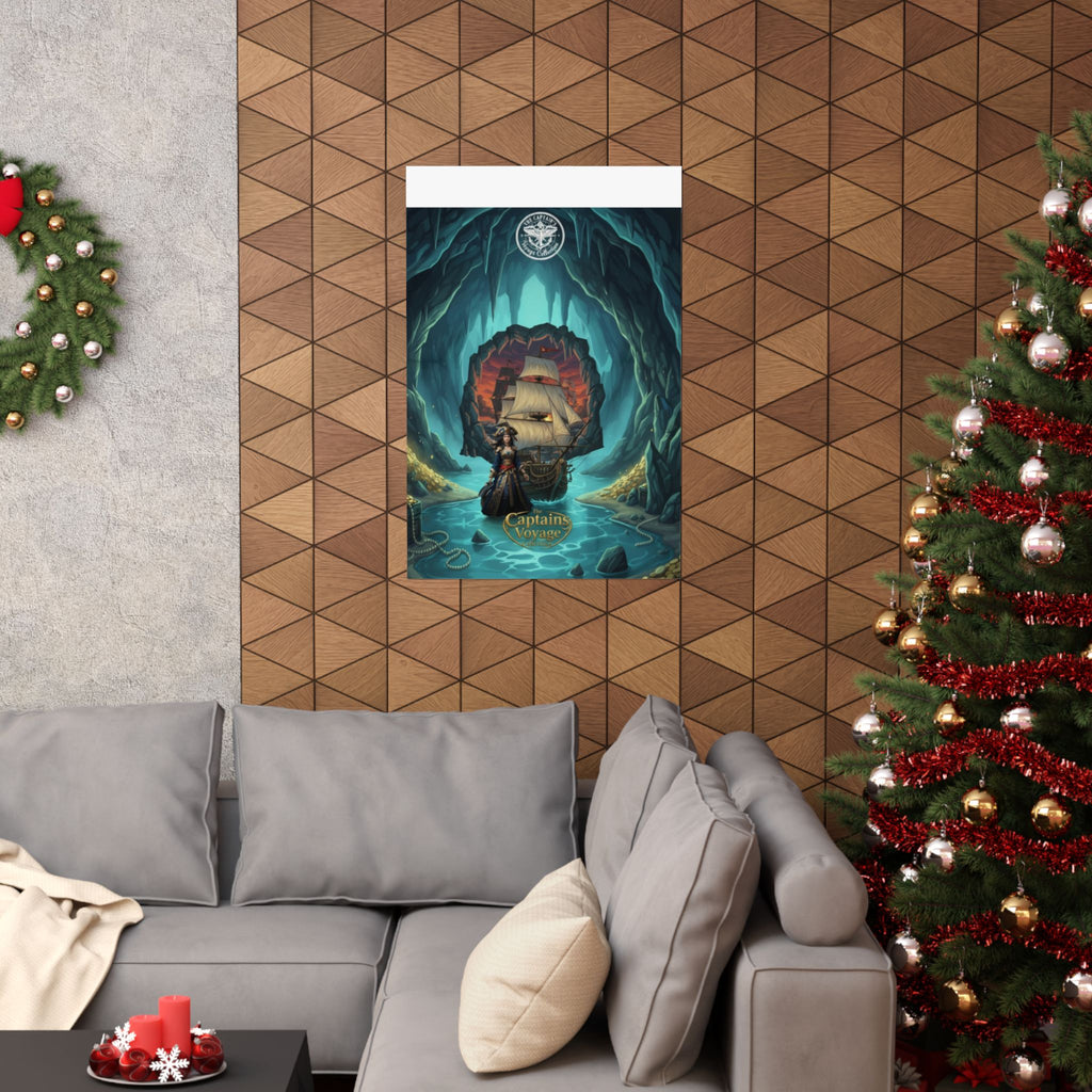 Pirate Voyage Matte Poster — "Captain's Voyage" Vertical Art Print