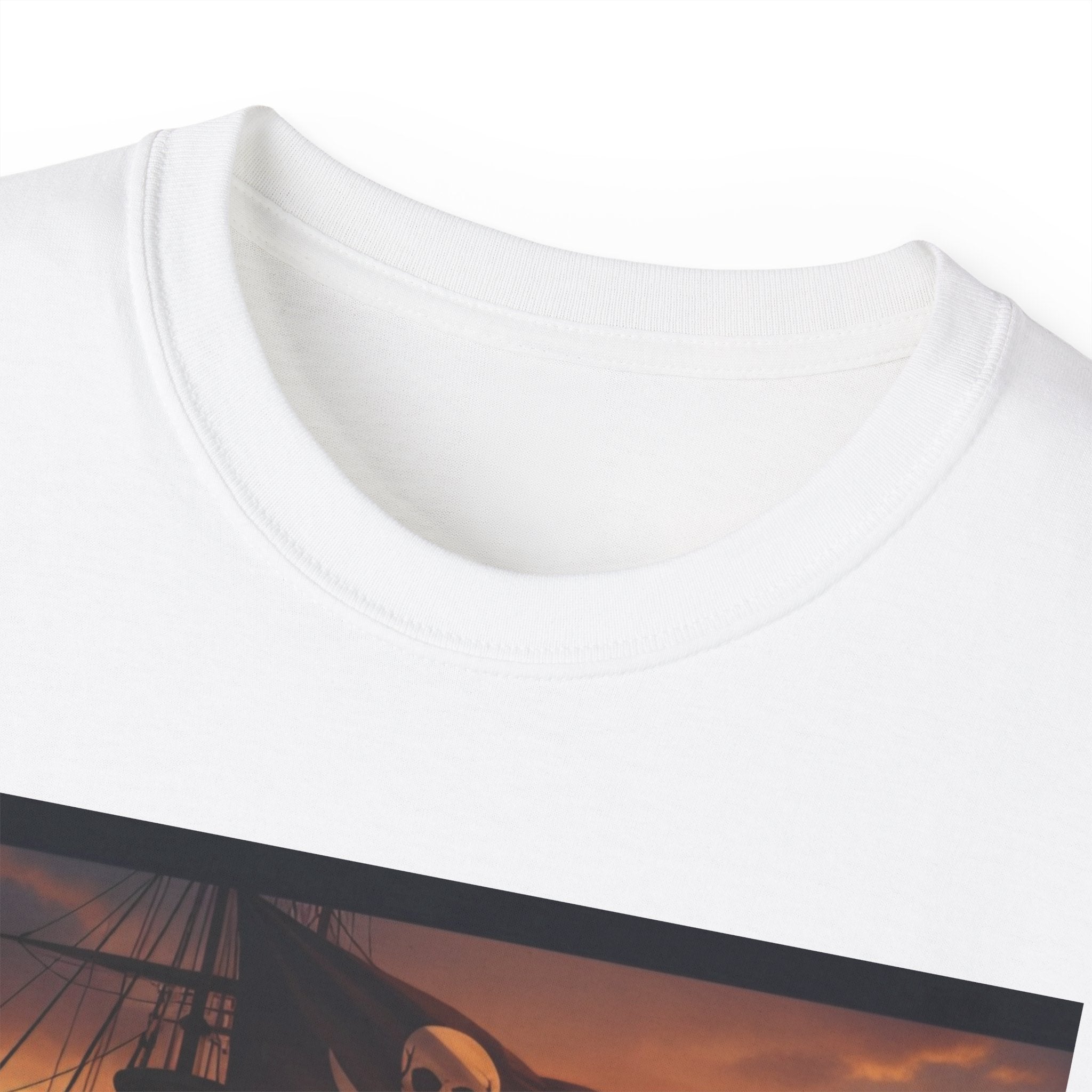 Pirate Ship Sunset Tee – Nautical Pirate Skull Graphic T-Shirt