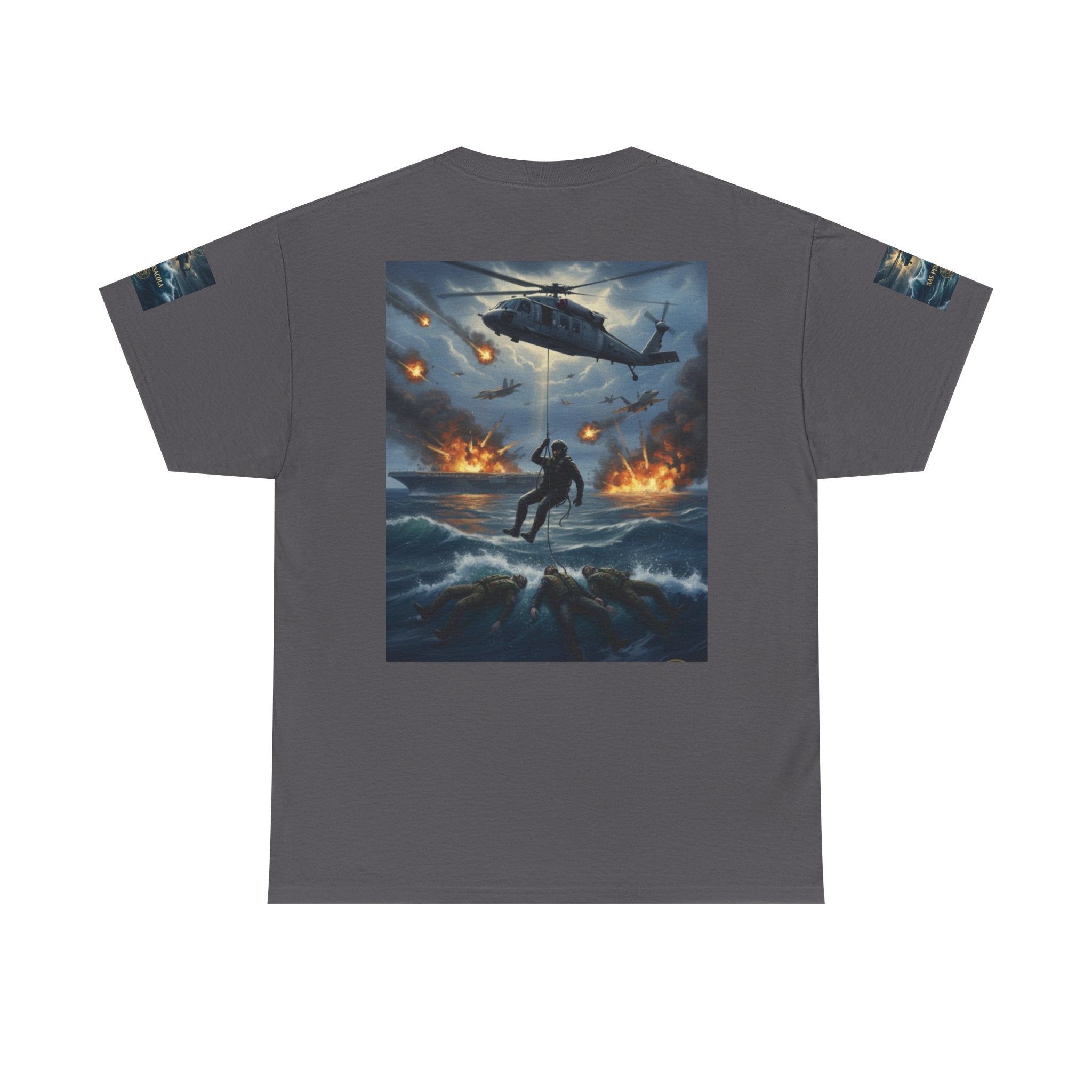 Rescue Mission Tee — Military Helicopter Search & Rescue Graphic T-Shirt