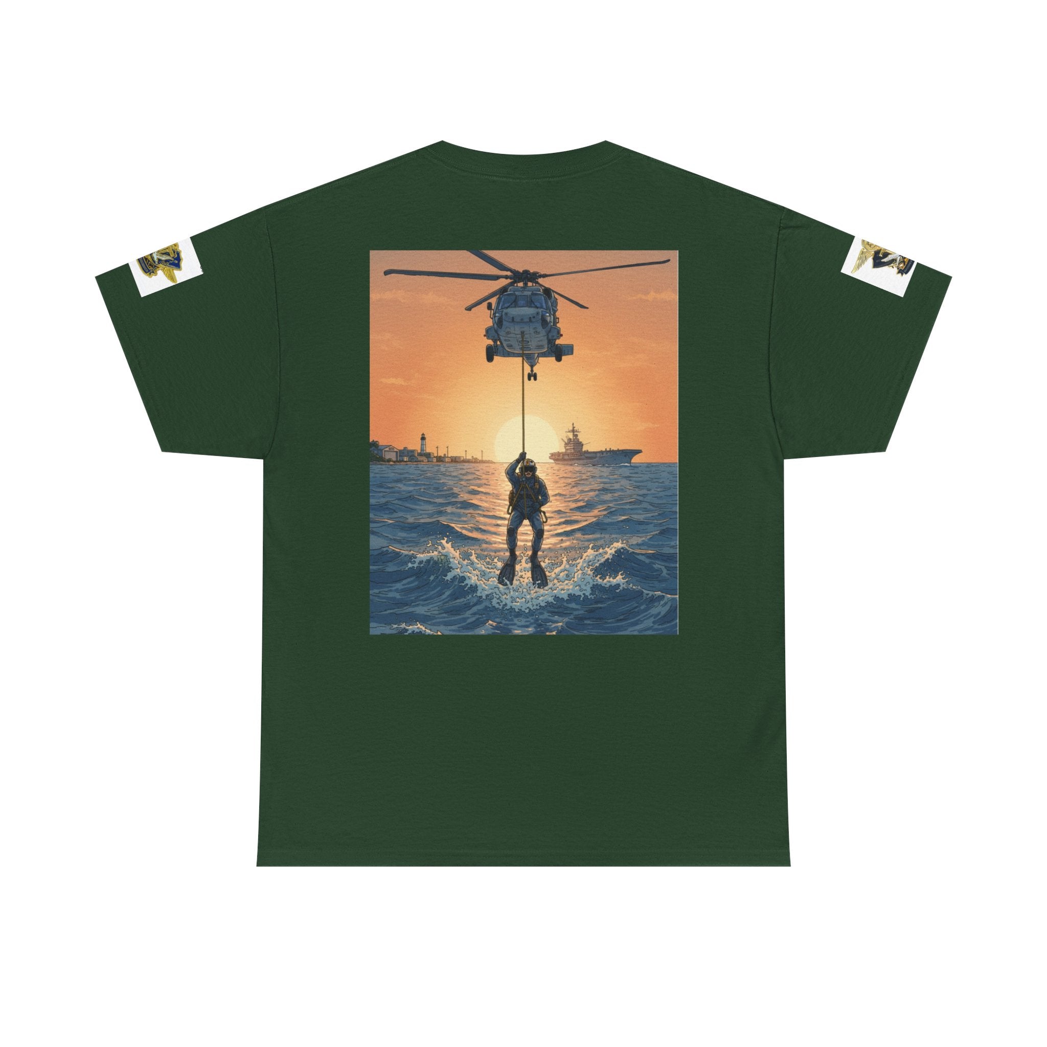 Military Rescue Riders Club T‑Shirt — SAR Chiefs Helicopter Tee