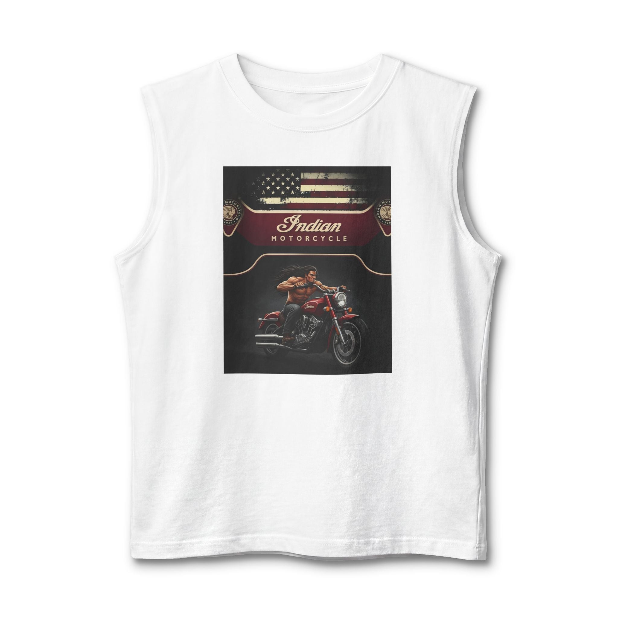 Indian Motorcycle Graphic Muscle Tank — Vintage Rider Tee