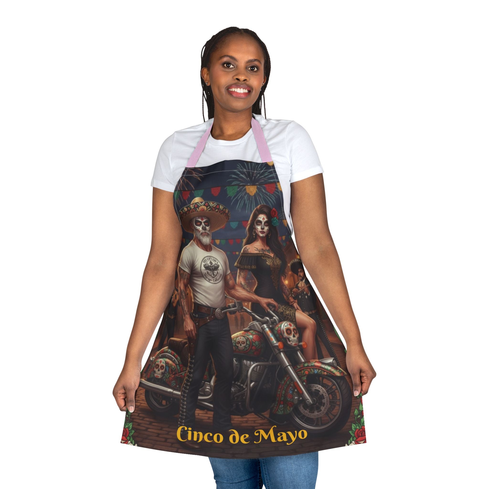 Cinco de Mayo Day of the Dead Motorcycle Apron
