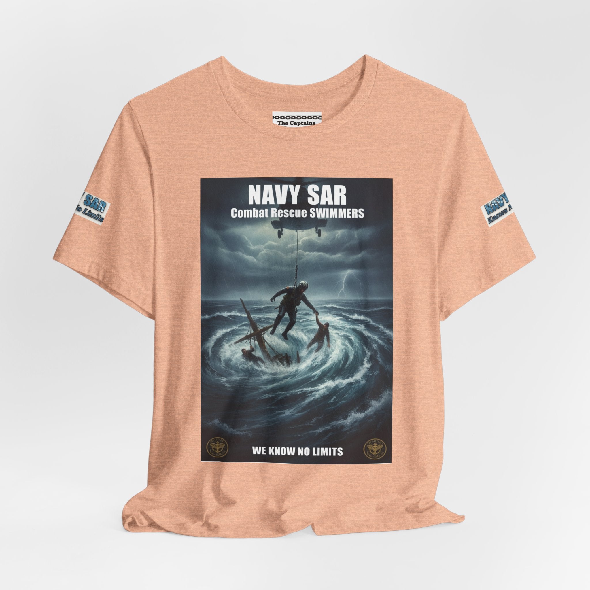Navy SAR Combat Rescue Swimmers T-Shirt — "We Know No Limits"