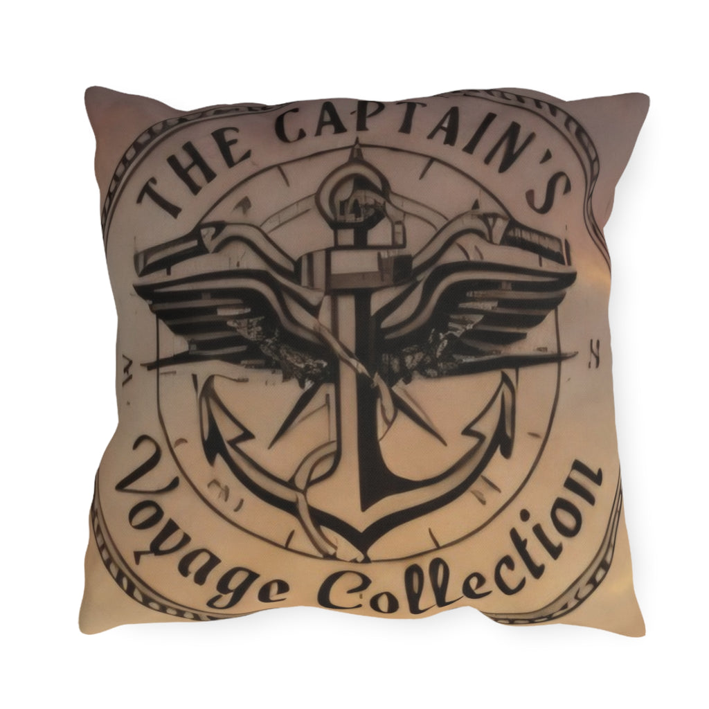 Pirate Captain Outdoor Pillow – Nautical Voyage Anchor Throw Cushion