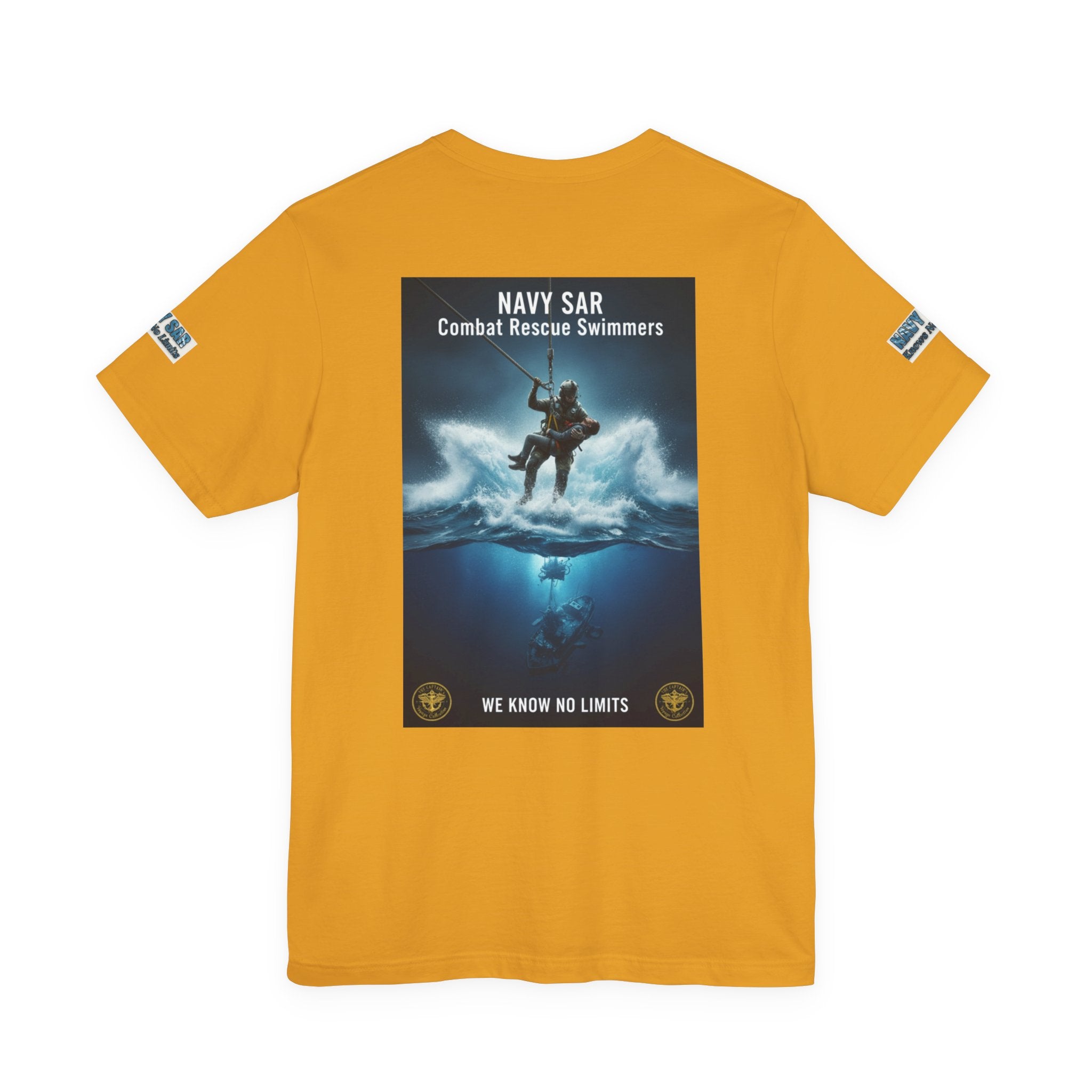 Navy SAR Combat Rescue Swimmers T-Shirt — "We Know No Limits"