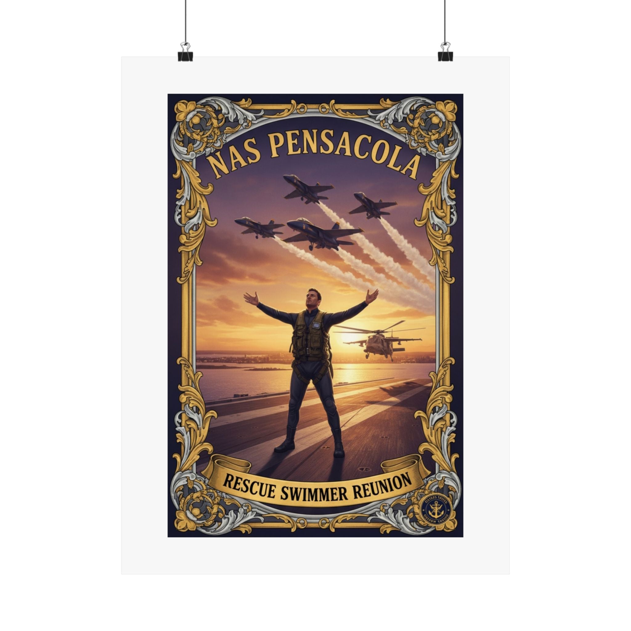 NAS Pensacola Rescue Swimmer Reunion Matte Poster