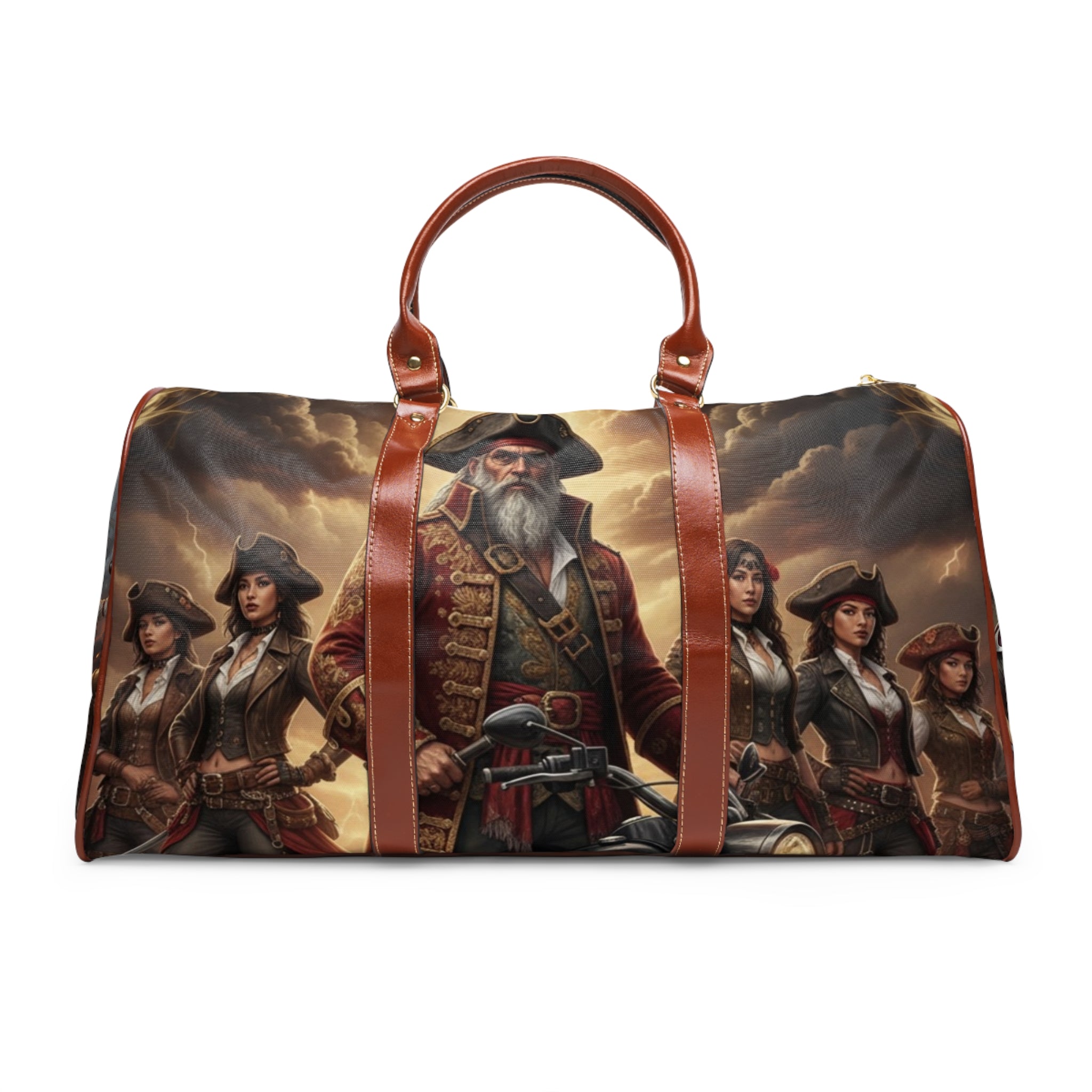 Pirate Captain Waterproof Travel Bag — Nautical Adventure Weekender Duffel