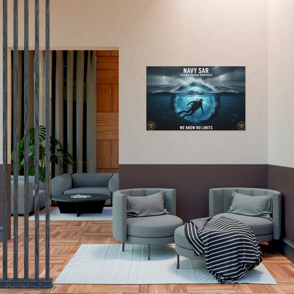 Navy SAR Combat Rescue Swimmers Poster – "We Know No Limits"