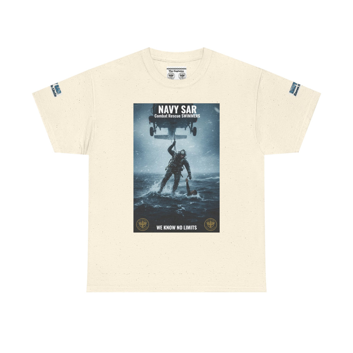 Navy SAR Combat Rescue Swimmers T‑Shirt — "We Know No Limits"