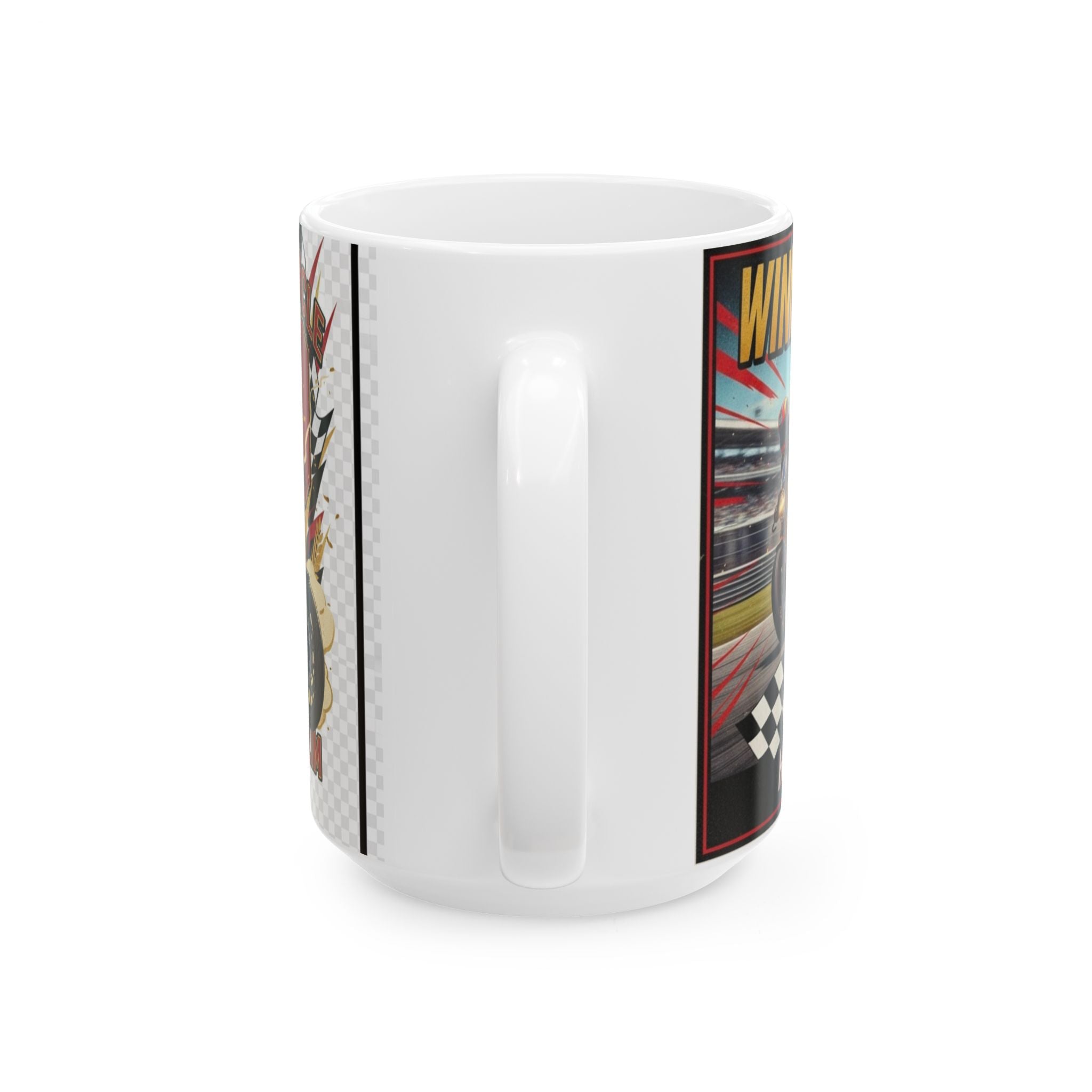 Racing Champion Ceramic Mug – 'Winners Circle' Motorcycle Design (11oz, 15oz)