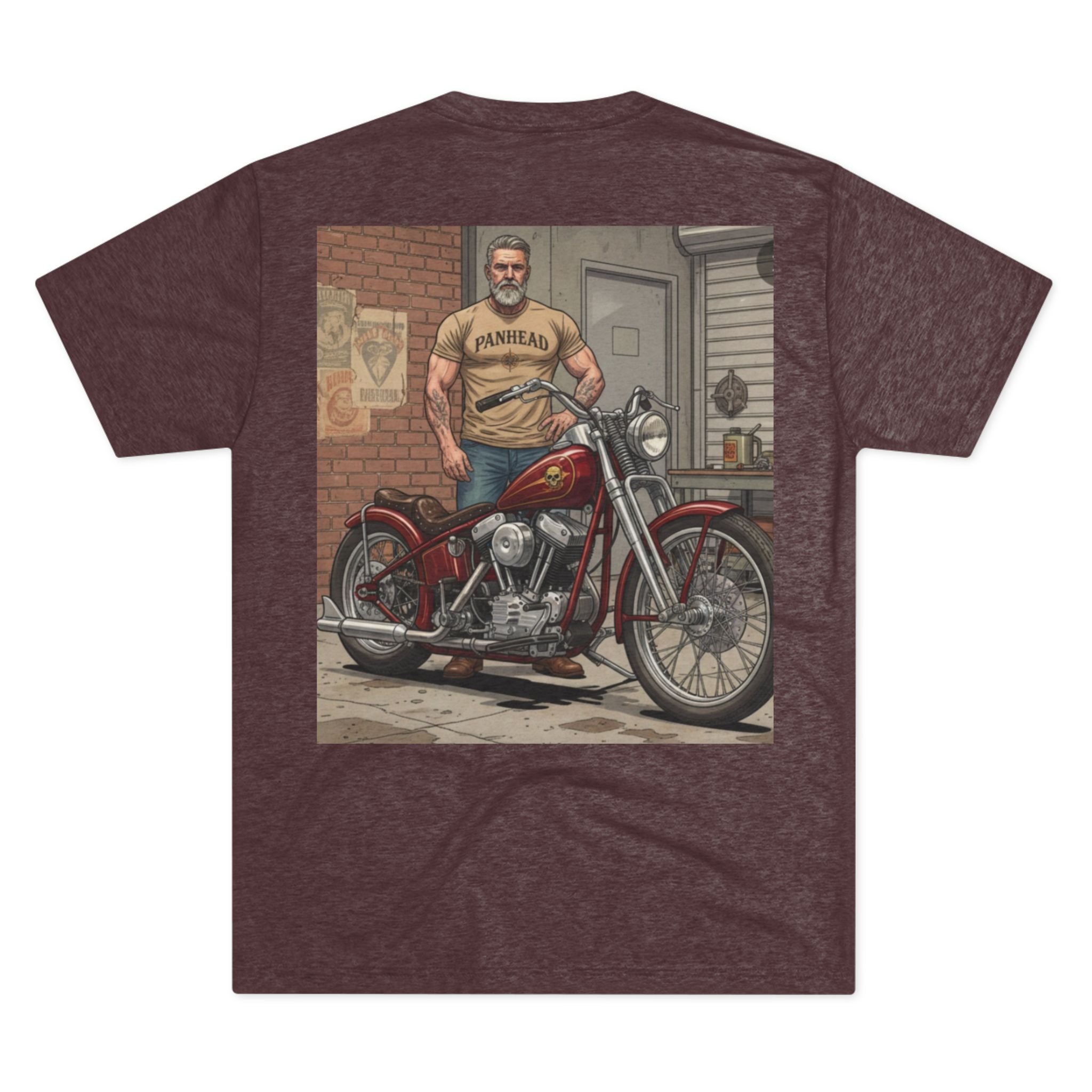 Vintage Biker Garage Tee — 'Somewhere' Motorcycle Illustration T-Shirt