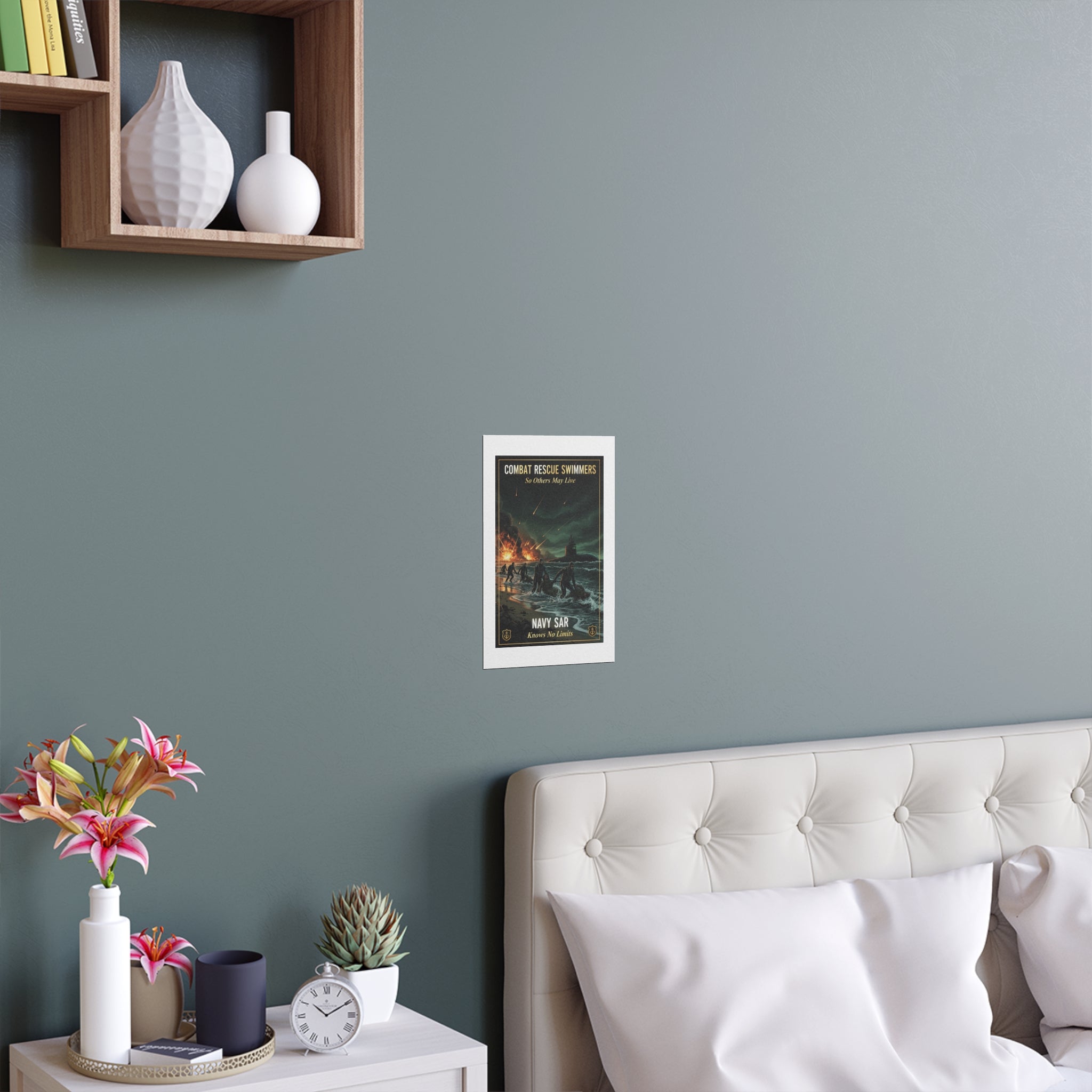 Navy SAR Combat Rescue Swimmers Silk Poster — 'So Others May Live' Indoor/Outdoor Print