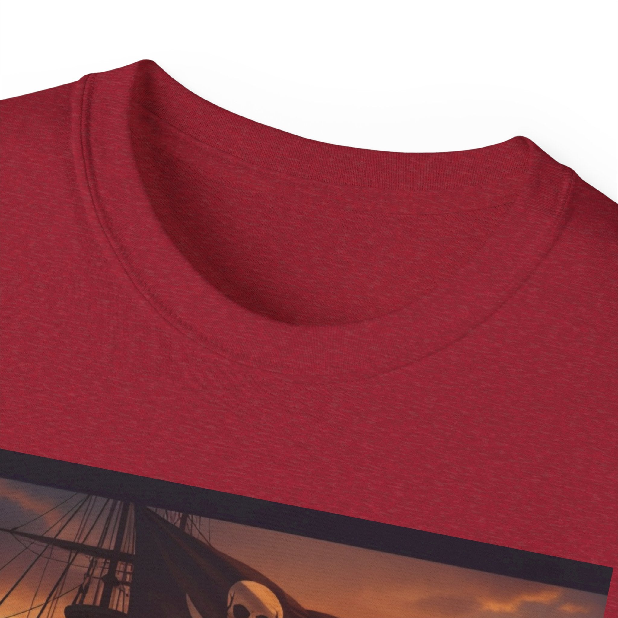 Pirate Ship Sunset Tee – Nautical Pirate Skull Graphic T-Shirt
