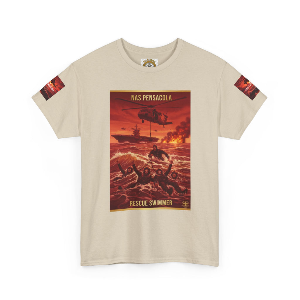 Rescue Swimmer Graphic Tee — NAS Pensacola Military Helicopter Design