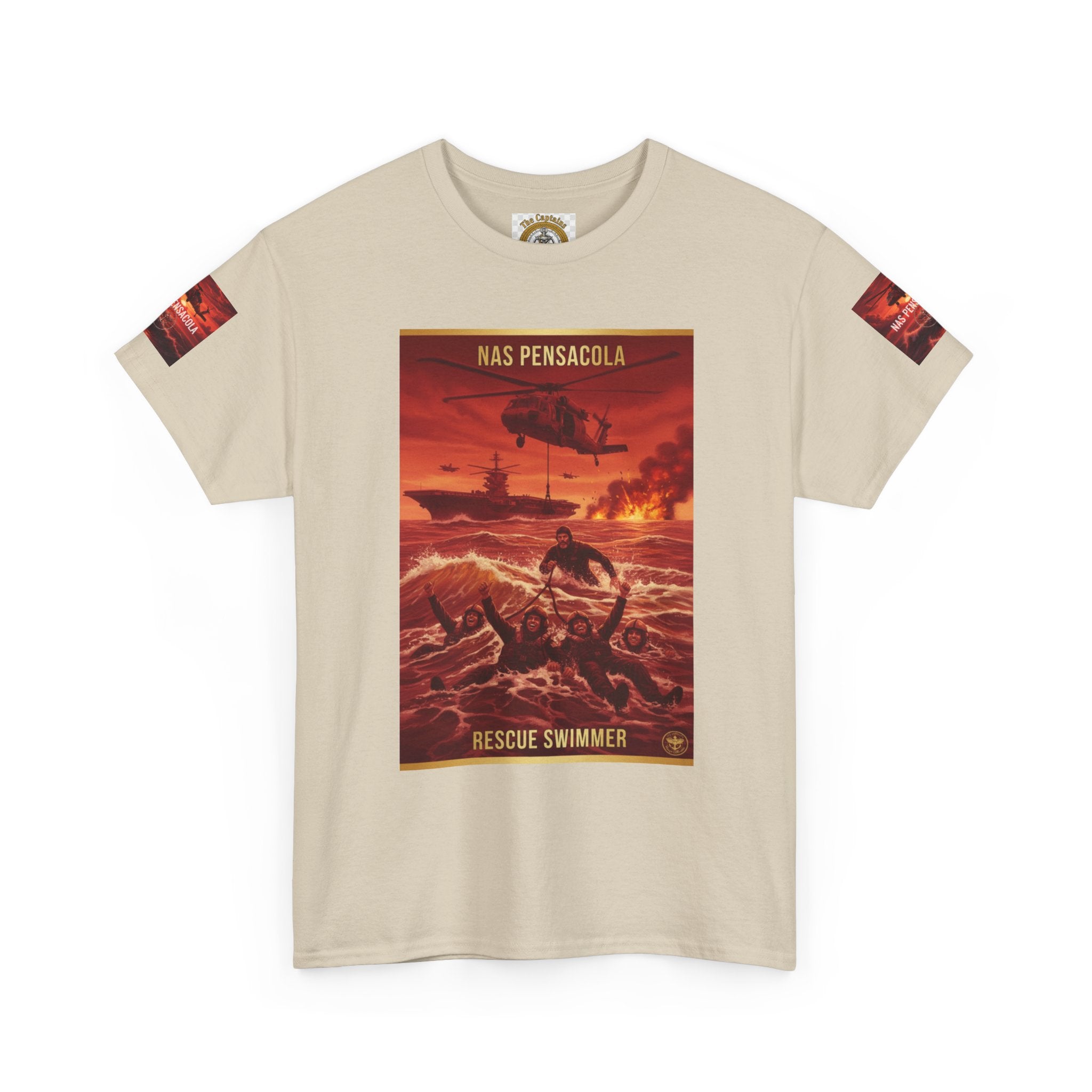 Rescue Swimmer Graphic Tee — NAS Pensacola Military Helicopter Design
