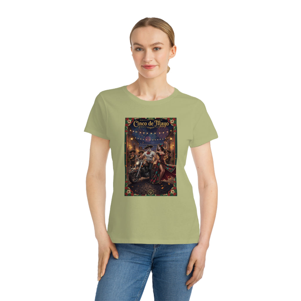 Cinco de Mayo Day of the Dead Motorcycle T‑Shirt — Día de Muertos Pinup Tee