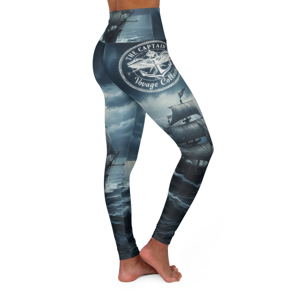 Stormy Ship Yoga Leggings — High-Waist Nautical Activewear