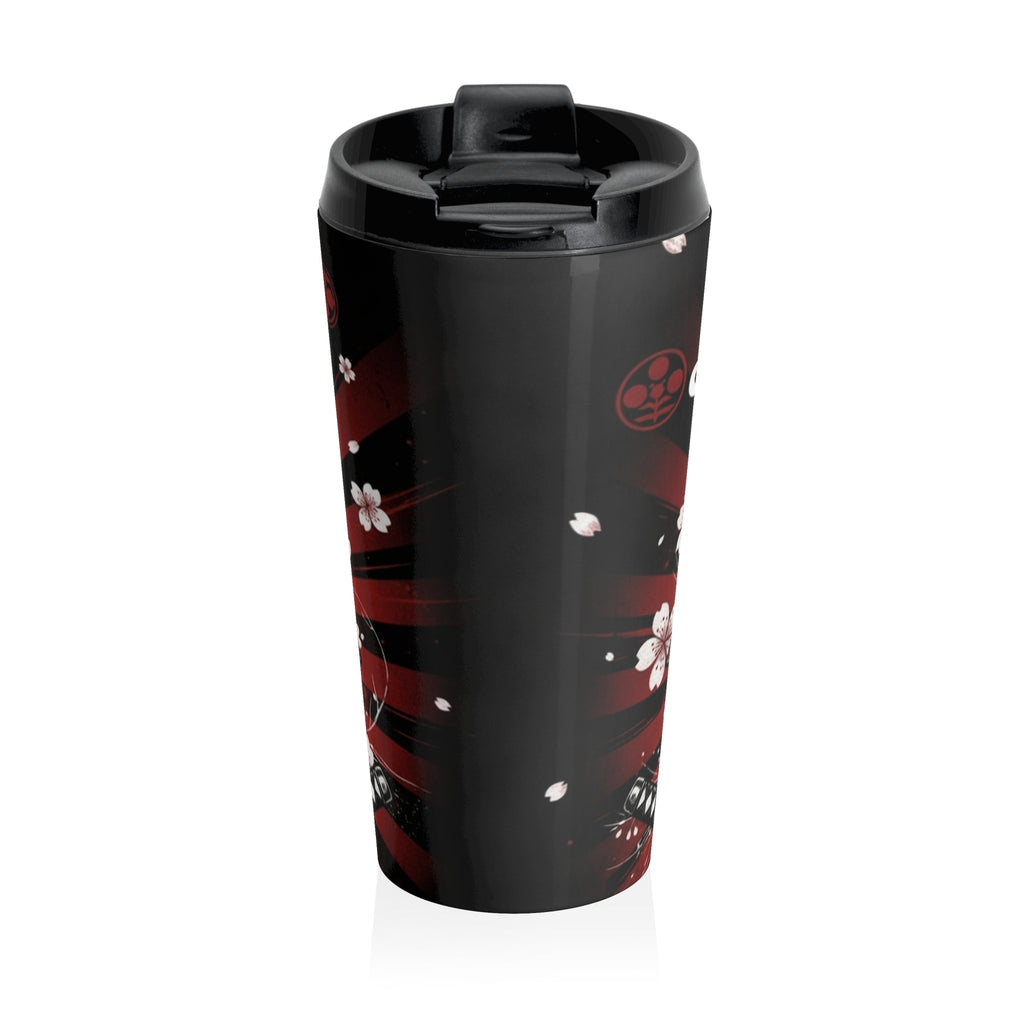 Motorcycle Skull Stainless Steel Travel Mug – Biker Helmet Design