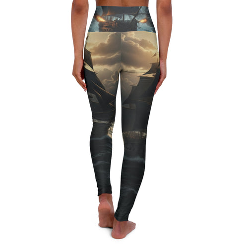 Celestial Sailboat High-Waist Yoga Leggings