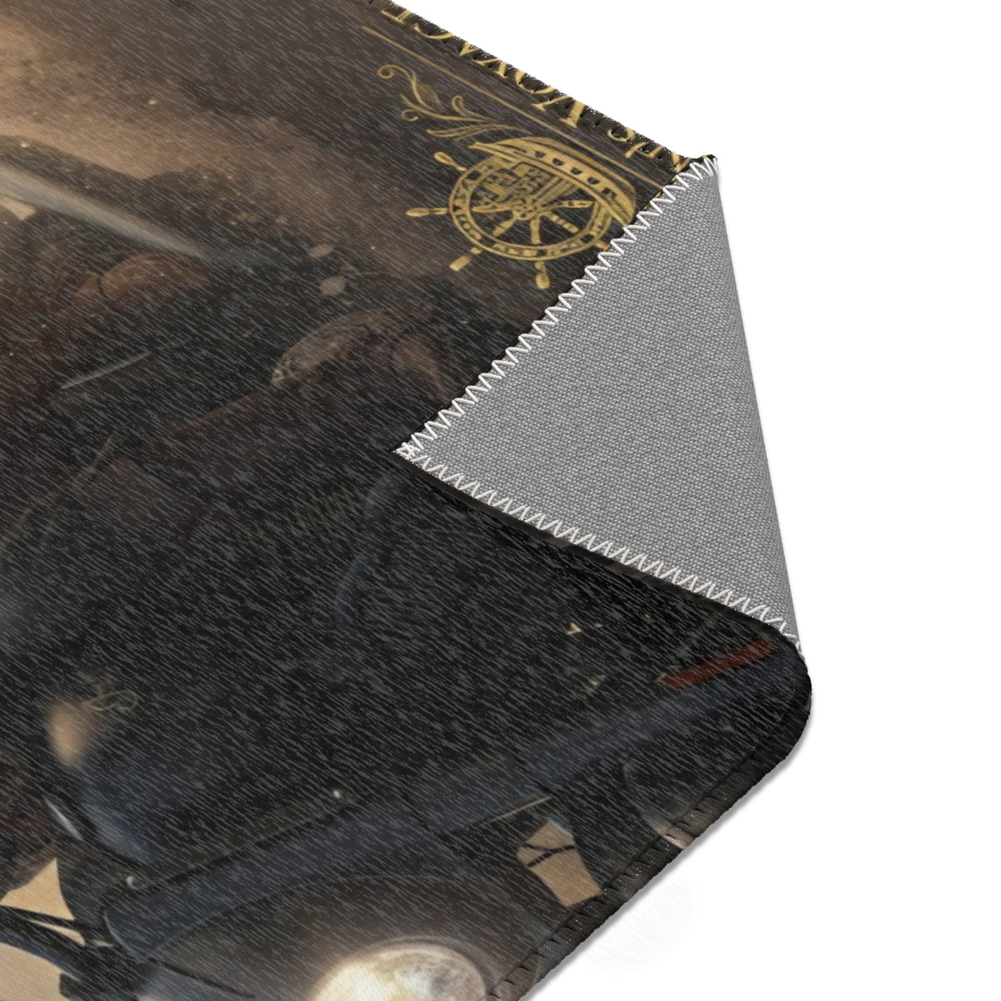 Area Rug — Pirate Biker Beach Scene Rug (Captain’s Voyage Design)