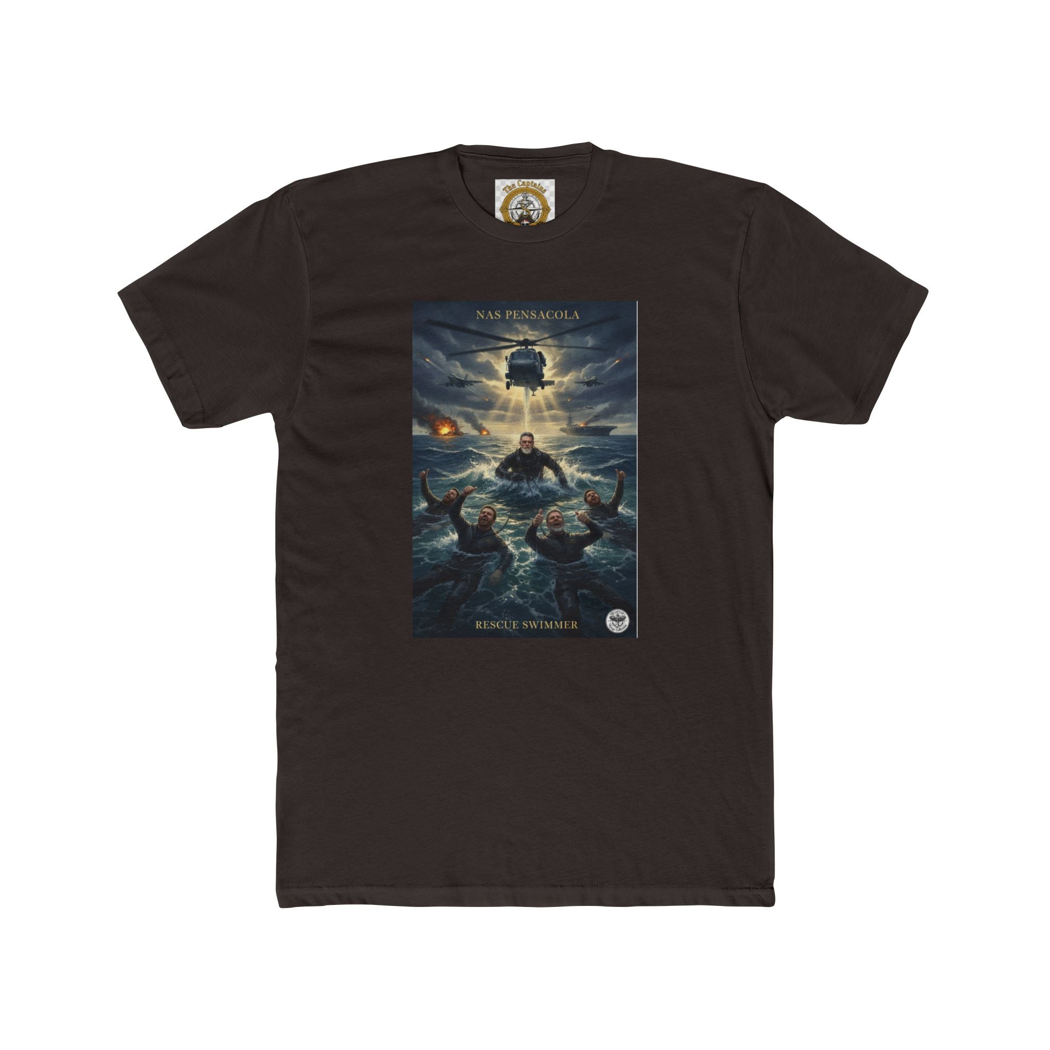 Rescue at Sea Graphic Tee — Dramatic Ocean Rescue Poster T-Shirt