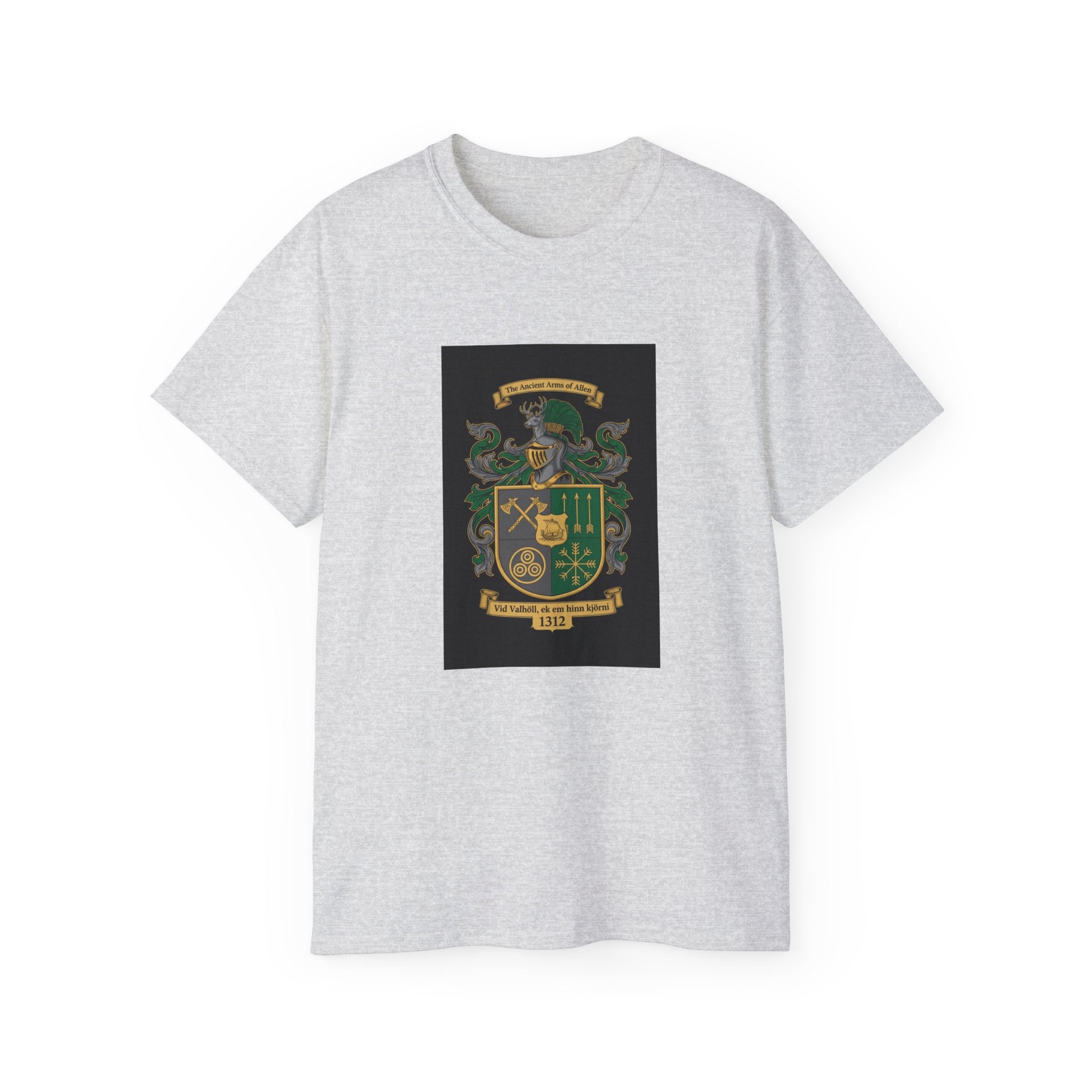 Irish Crest & 'One Lucky Viking' T-Shirt — Celtic Coat of Arms Tee