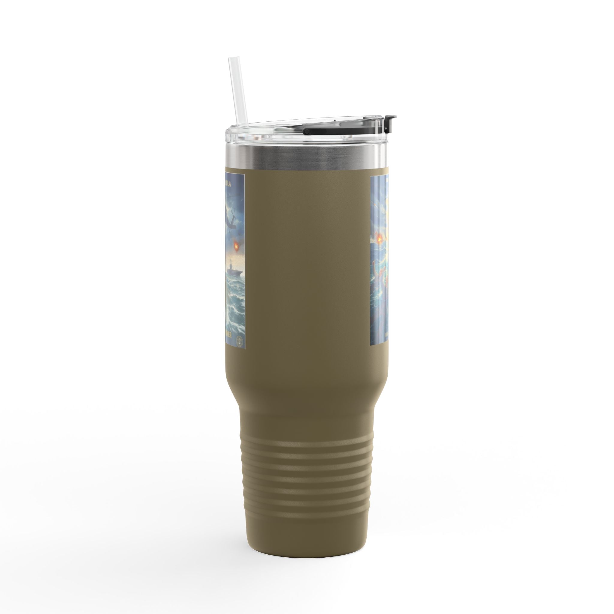 40oz Insulated Travel Mug — Ocean Storm Fantasy Art