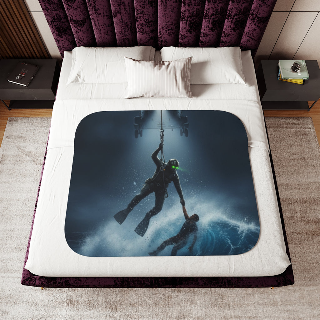 Sherpa Blanket — Rescue Diver Helicopter Search & Sea Rescue Throw