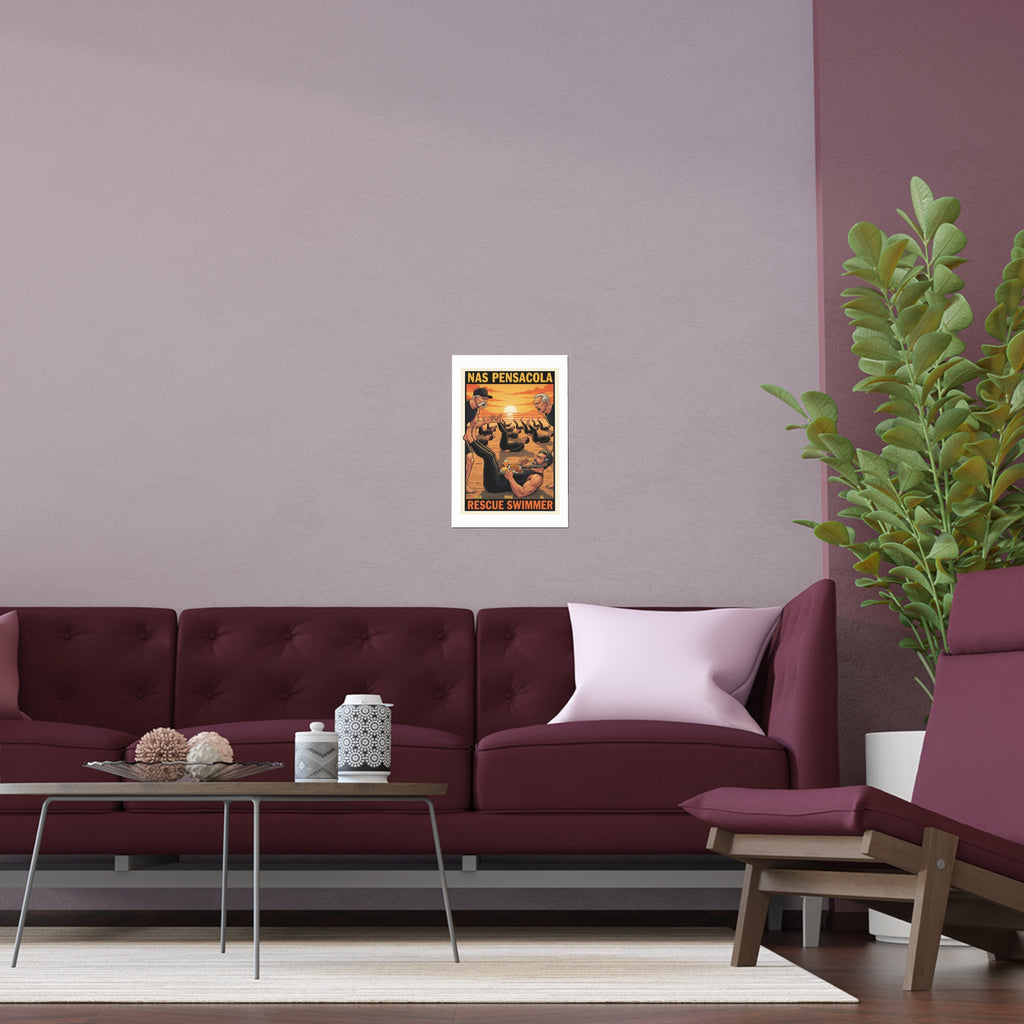 Helicopter Rescue Silk Poster — Search & Rescue Wall Art (Indoor/Outdoor)