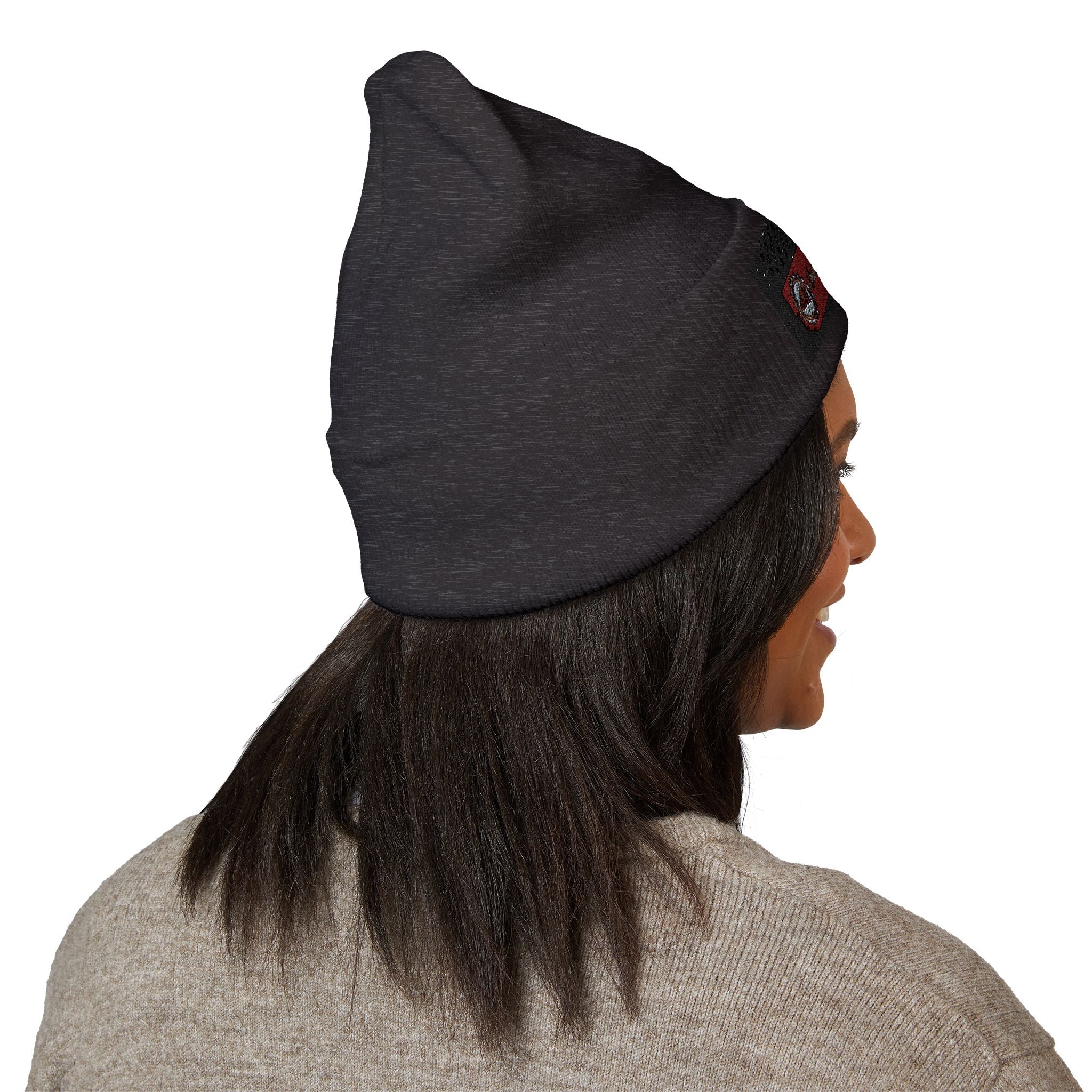 Retro Cassette Embroidered Beanie — Vintage Music Knit Hat