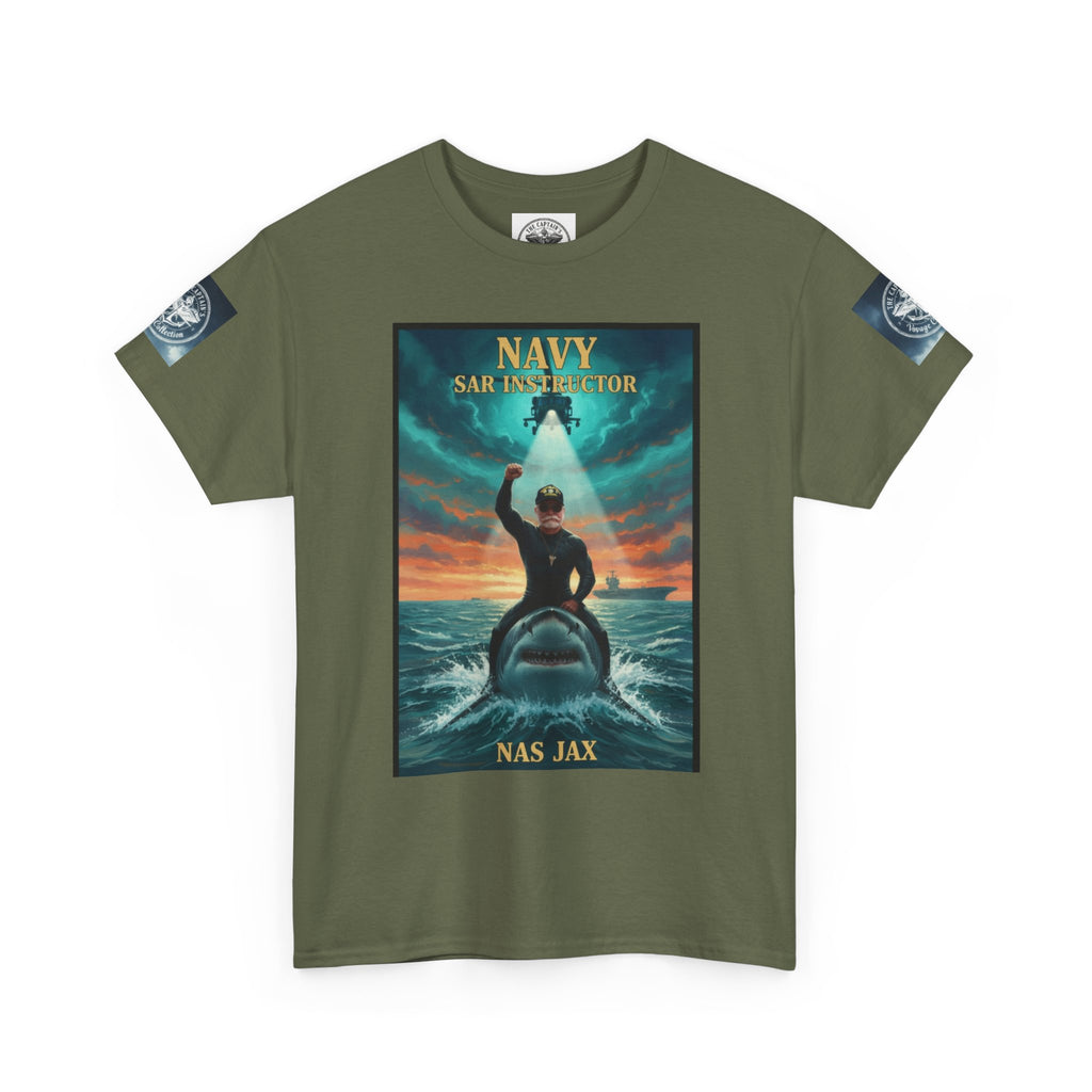 Navy Search & Rescue Graphic Tee — SAR Helicopter Rescue Scene