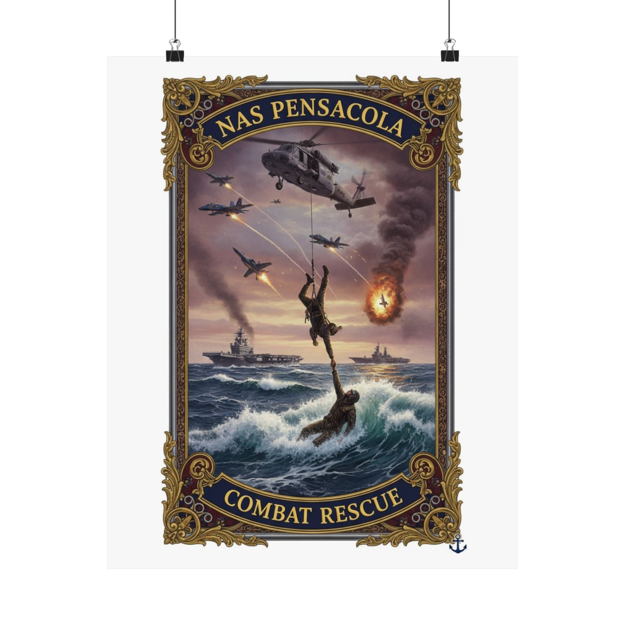 Combat Rescue Poster — NAS Pensacola Military Wall Art