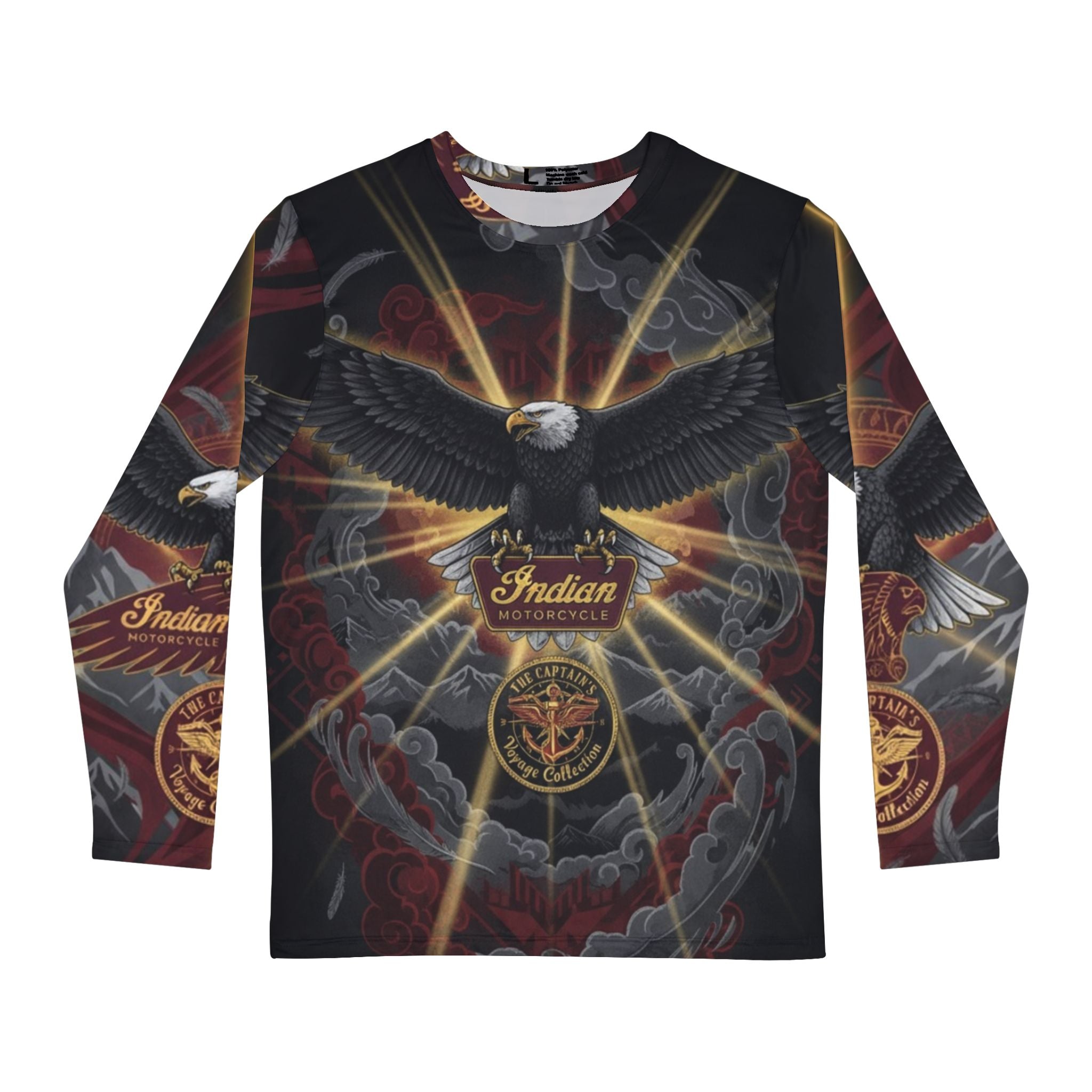 Indian Motorcycle Eagle Long Sleeve Shirt — Vintage Biker Graphic