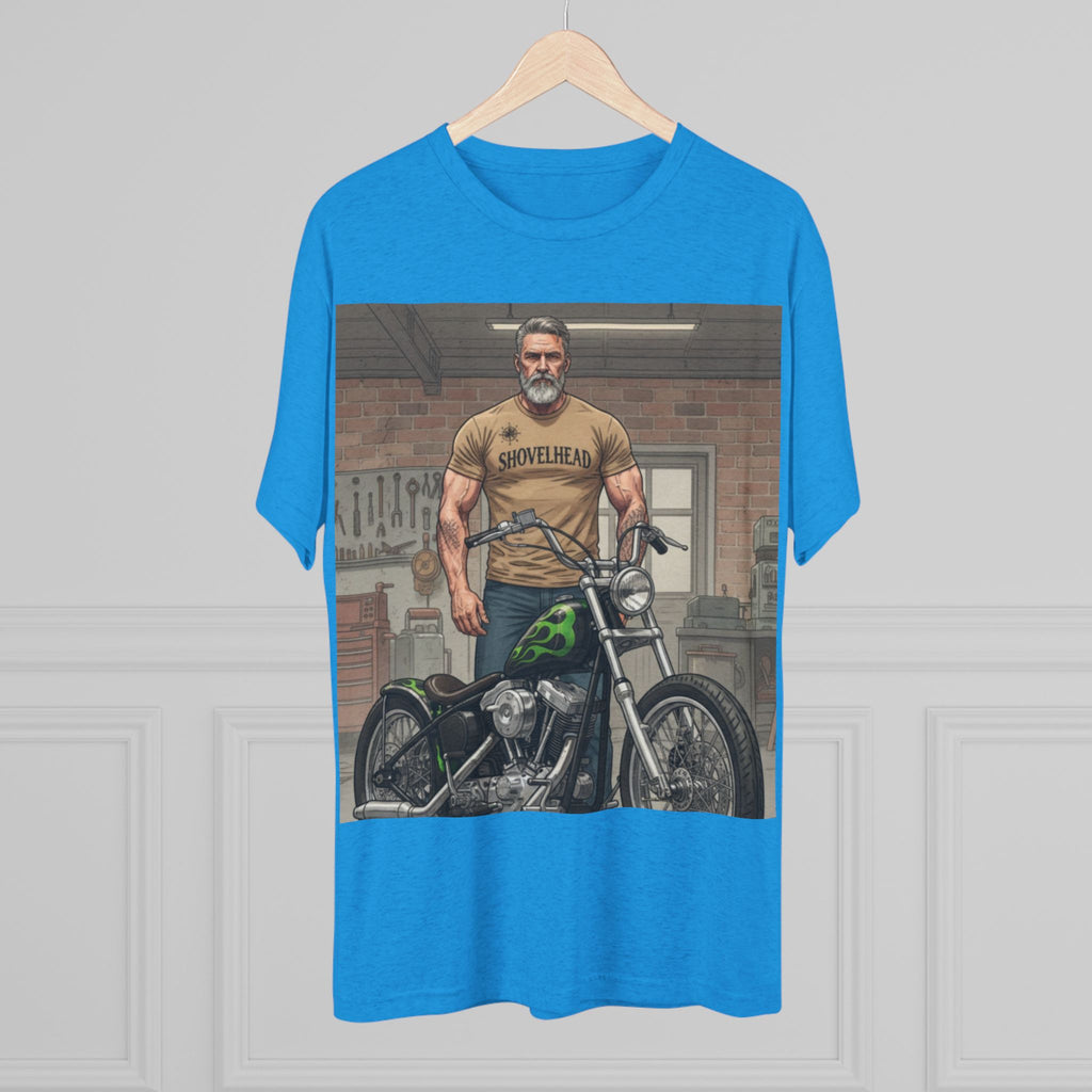 Vintage Biker Garage Tee — 'Somewhere' Motorcycle Illustration T-Shirt