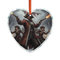 Pirate Captain Heart Crystal Ornament — Nautical Holiday Decor for Sea Adventure Fans