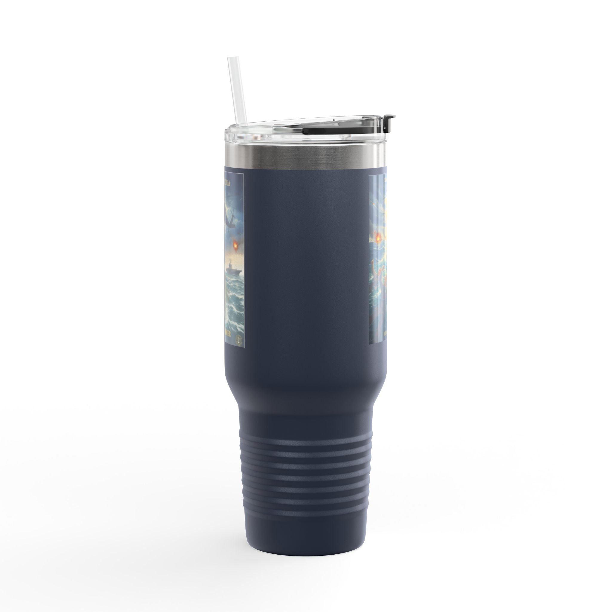 40oz Insulated Travel Mug — Ocean Storm Fantasy Art