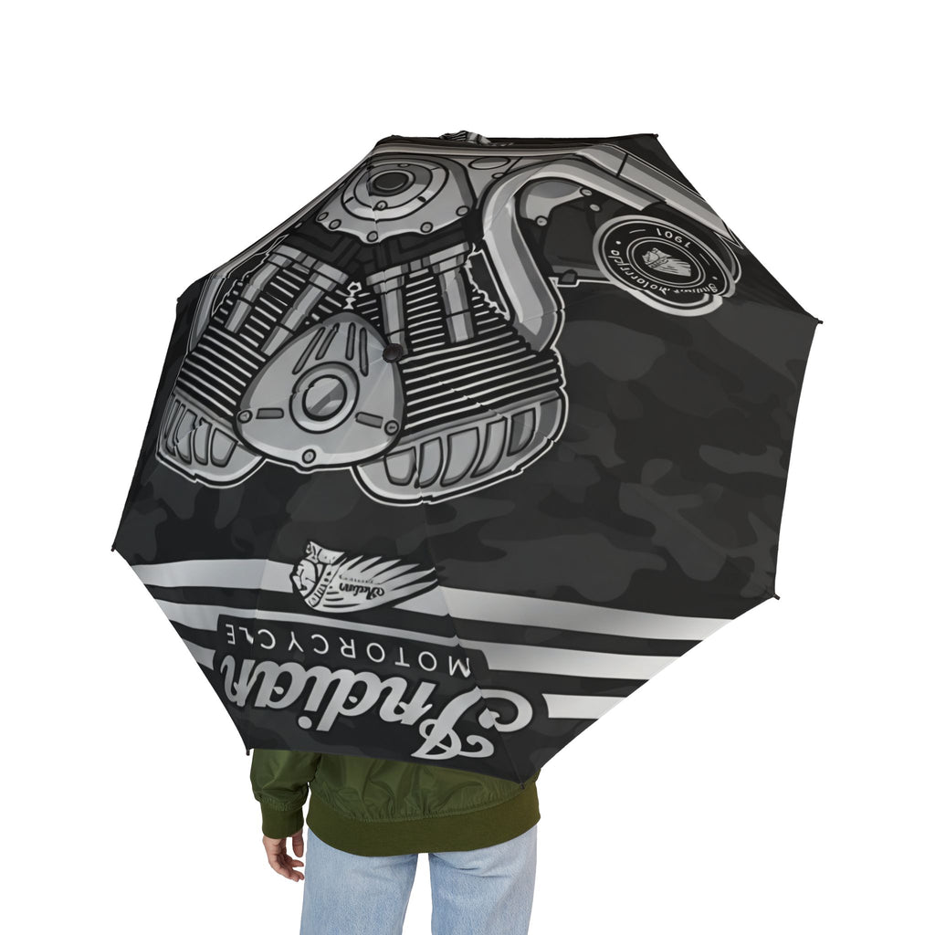 Motorcycle Engine Foldable Umbrella — Vintage Indian Motorcycle Logo