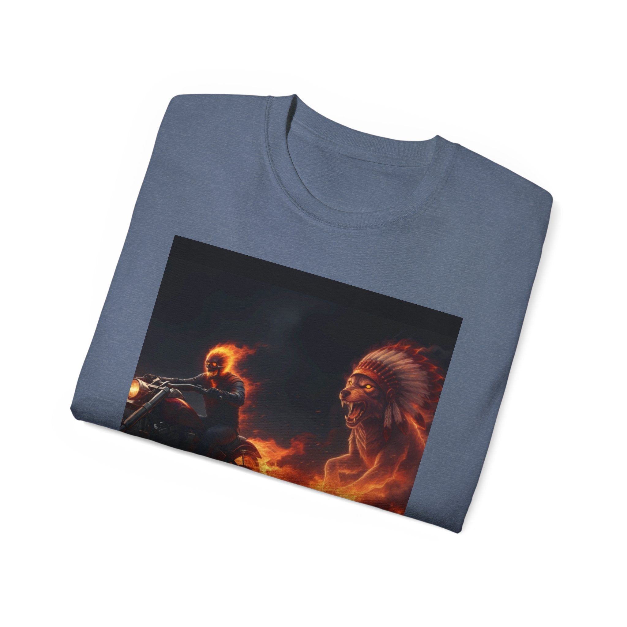 Adventure Motorcycle Tee — Fiery Rider & Nautical Voyage Graphic T-Shirt